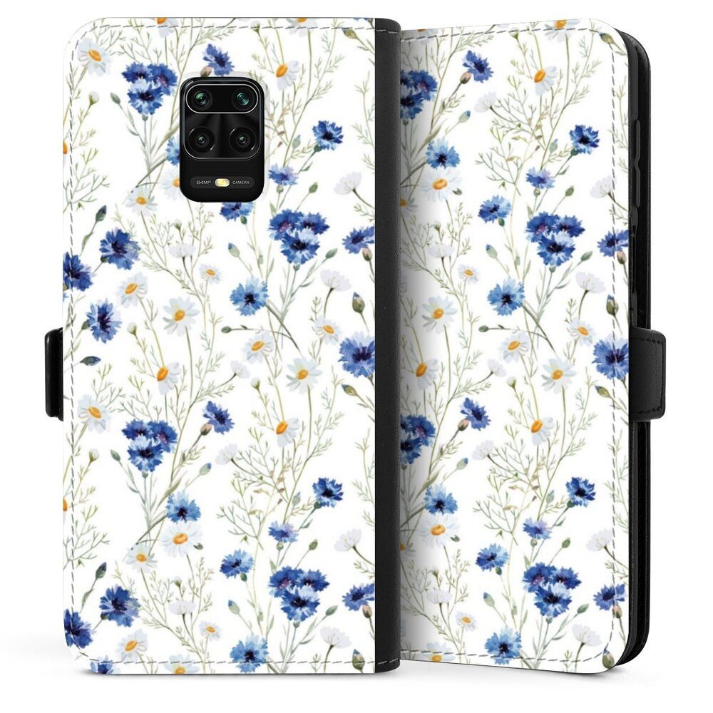 DeinDesign Handyhülle Muster Blume Blumen Flower Pattern 6, Xiaomi Redmi Note 9 Pro Hülle Handy Flip Case Wallet Cover