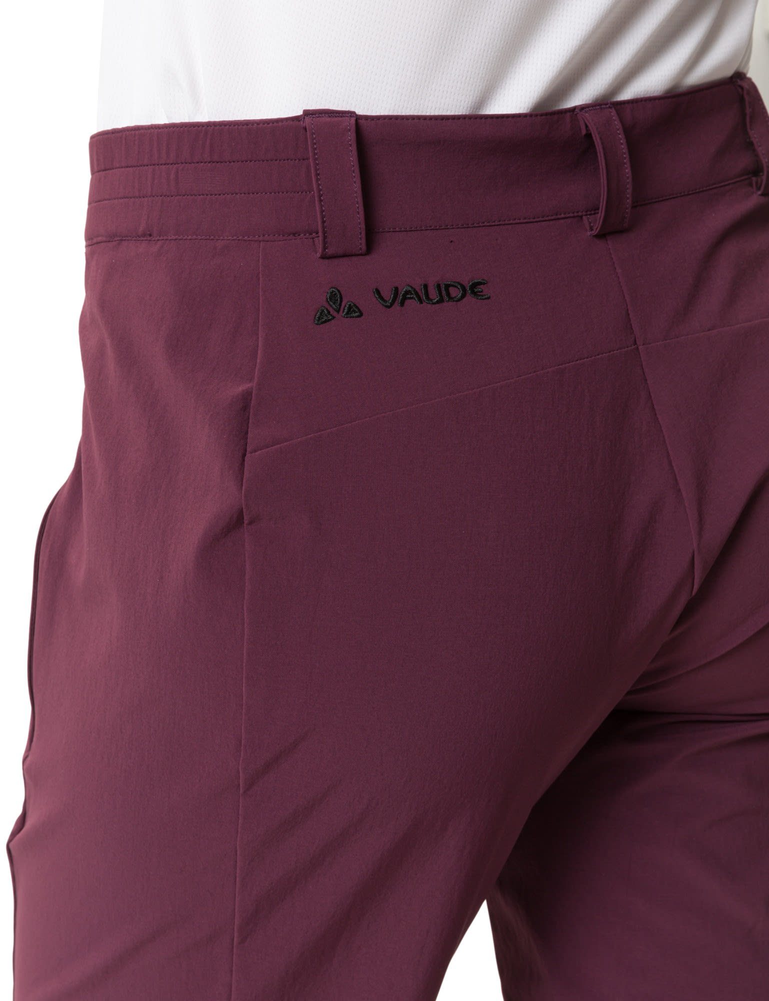 Vaude Womens VAUDE Outdoorhose Hose Yaras Damen 3/4 Pants Cassis