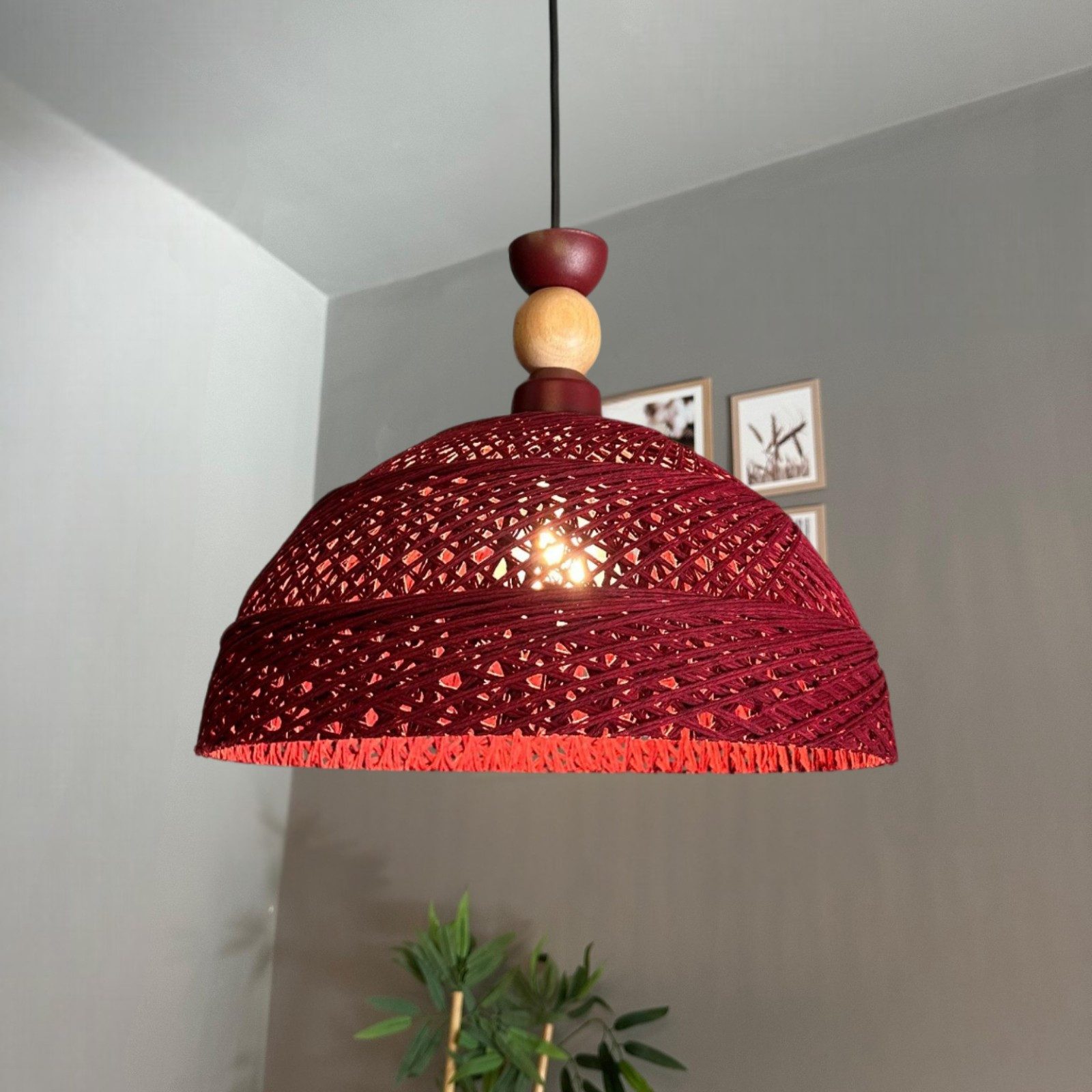 Bamyum Pendelleuchte Pendelleuchte Yimpi Hängelampe Industrial Ø30 cm, E27, Moderne Lampe, ohne Leuchtmittel, E27, Dimmbar, Einstellbare Kabellänge