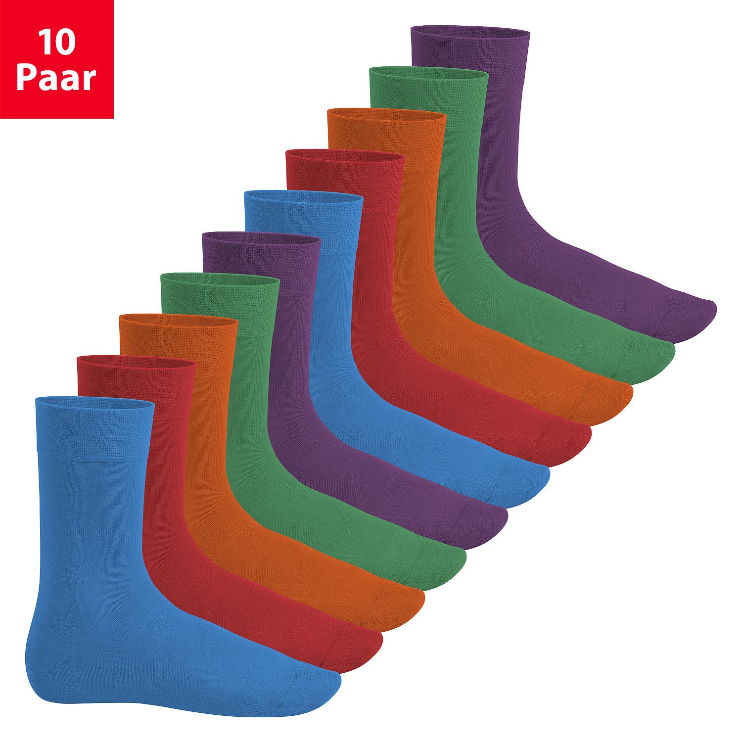 Footstar Basicsocken EVERYDAY! 10 PAAR Damen Herren Socken mit Baumwolle Basic Socken