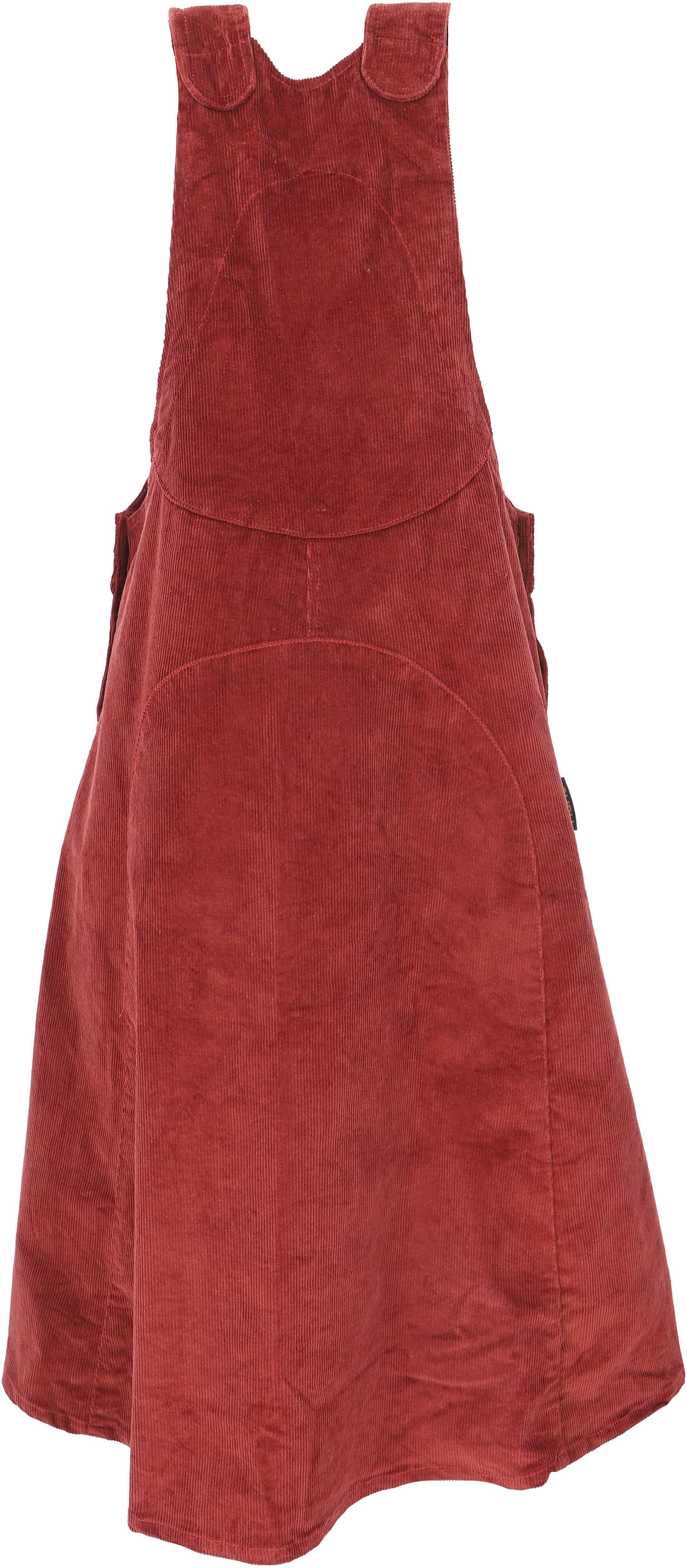 Guru-Shop Minirock Cord-Latzrock, Trägerkleid, Hippierock -.. günstig online kaufen