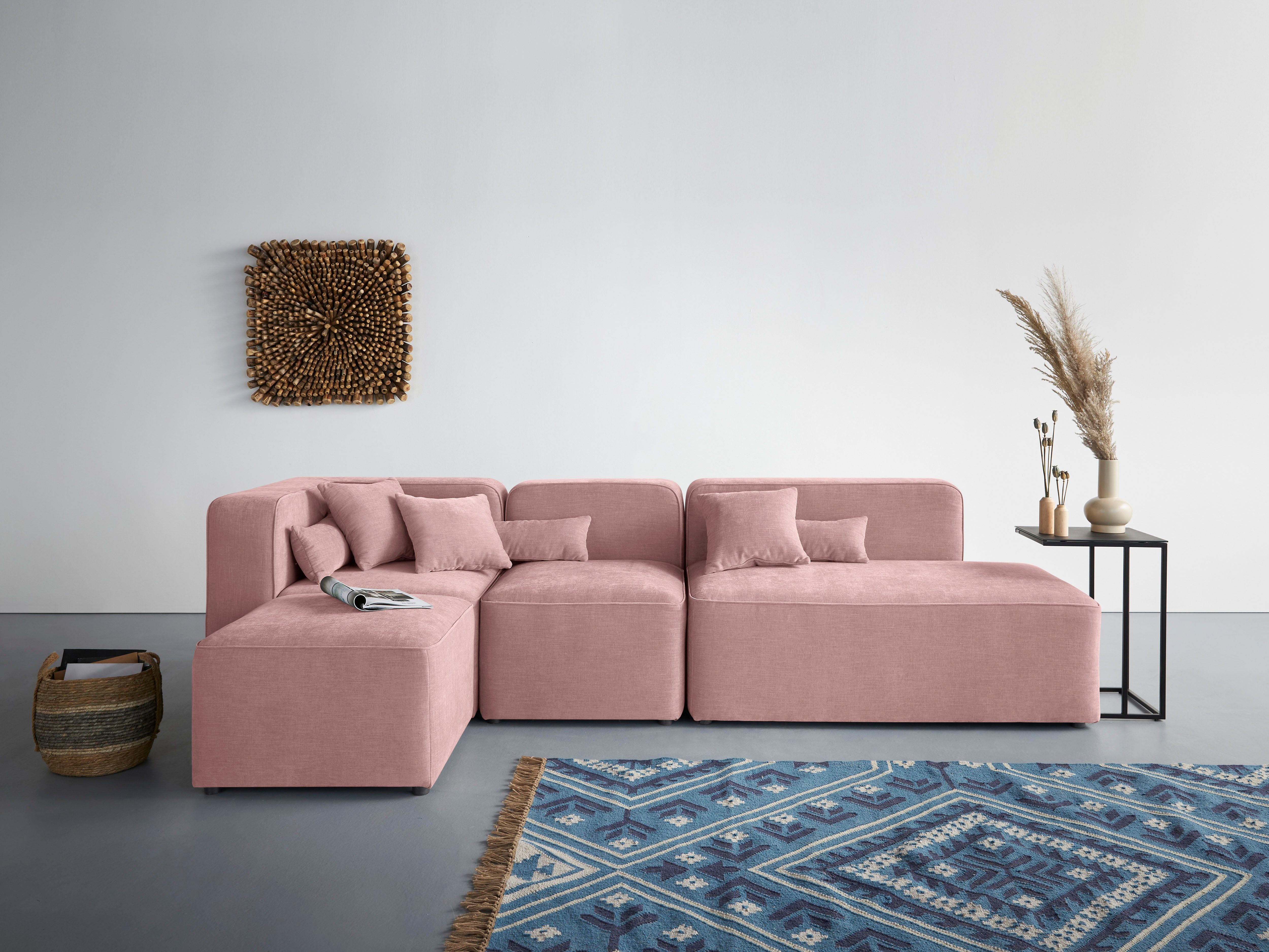 Home affaire Ecksofa Sundstrup L-Form, Modulserie, individuelle Zusammenstellung