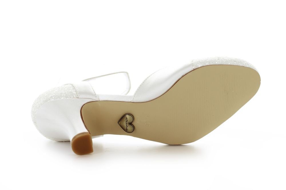 White Lady 701 Satin Pumps mit Glitter Slingpumps
