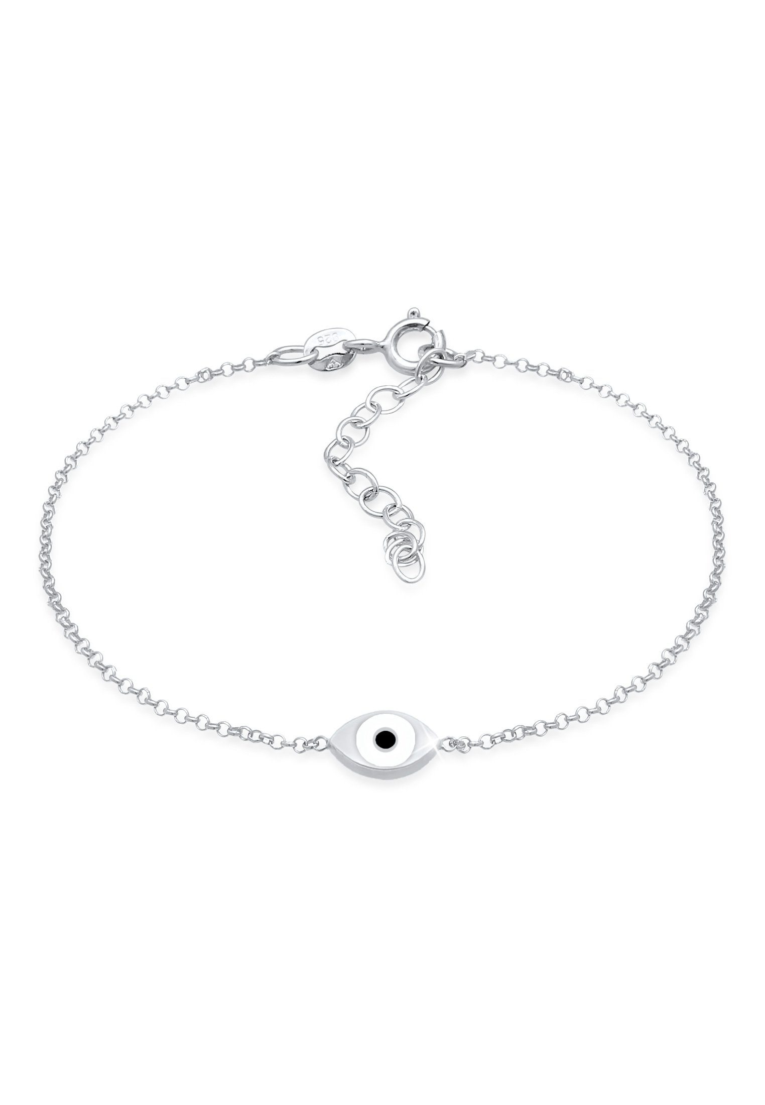Elli Armband Evil Eye Auge Symbol Emaille 925er Silber (kein Set, 1-tlg), Evil Eye