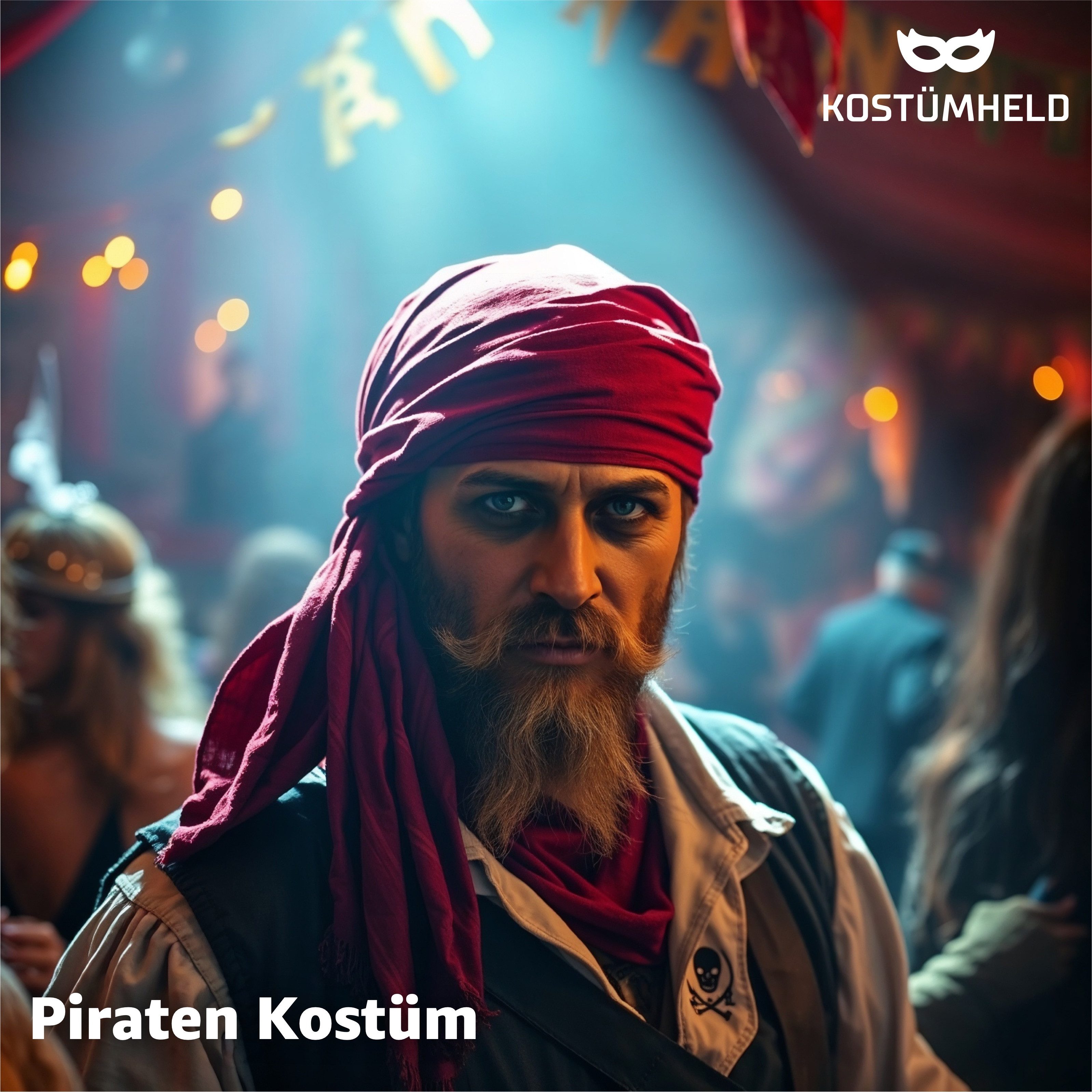 TK Gruppe Kostüm Piraten Stirnband Kostüm – Bandana Haarband für Halloween günstig online kaufen