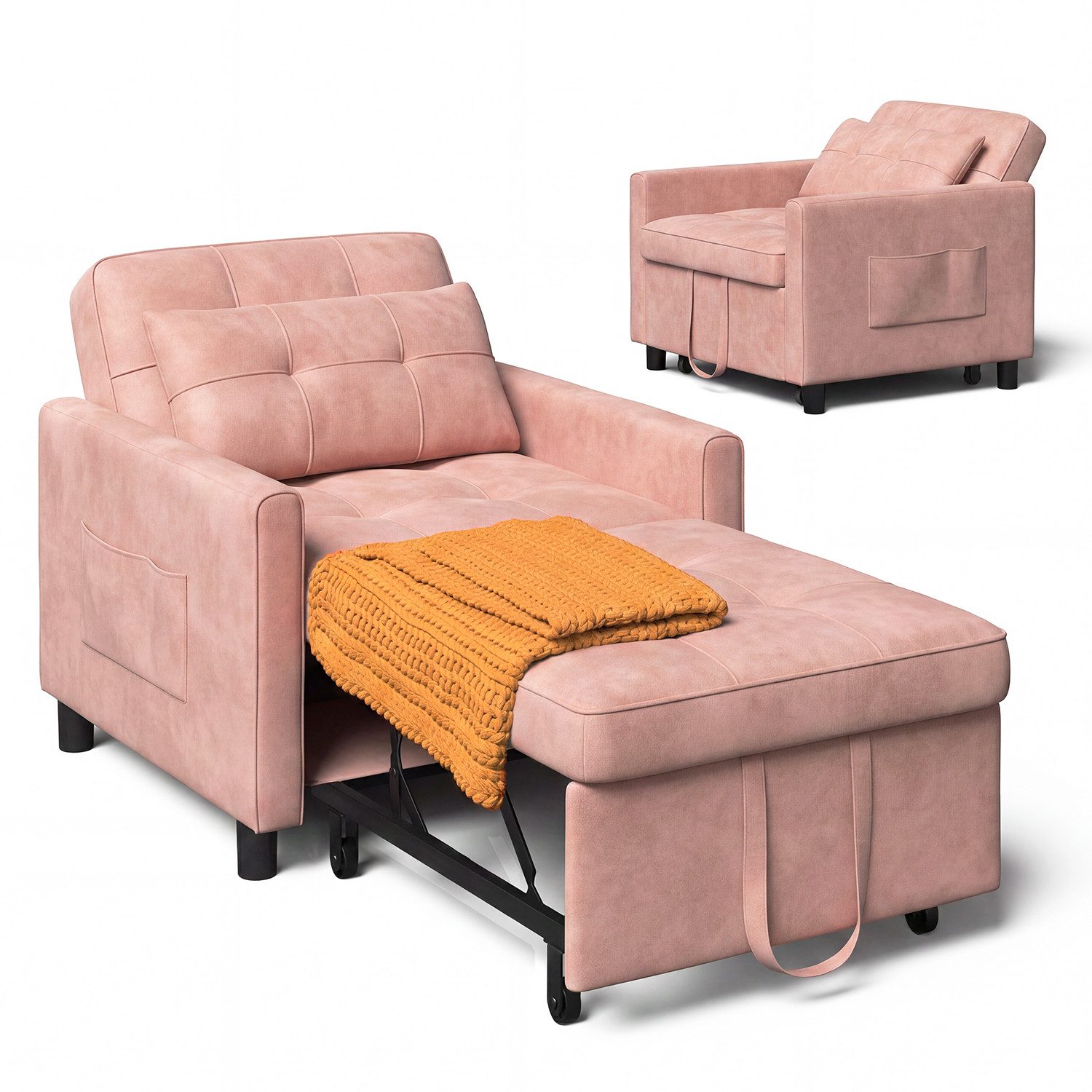 Bealife Relaxsessel 3 in 1 Klappsessel, Schlafsessel, Liegesessel, 175 cm, Verstellbare Rückenlehne