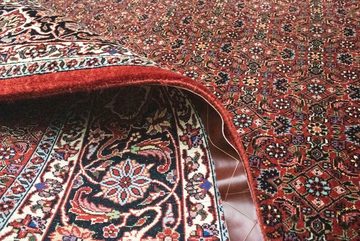 Wollteppich Bidjar Teppich handgeknüpft rot, morgenland, quadratisch, Höhe: 15 mm
