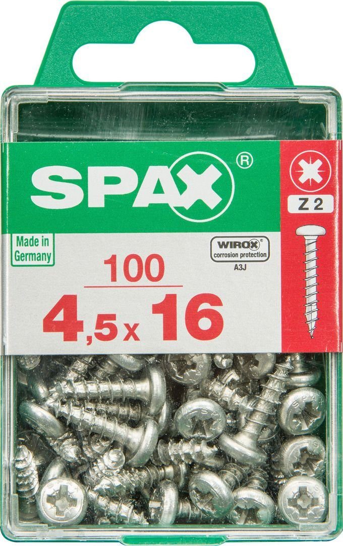 x Rundkopf Holzbauschraube 20 Universalschrauben mm SPAX TX 16 4.5 Spax