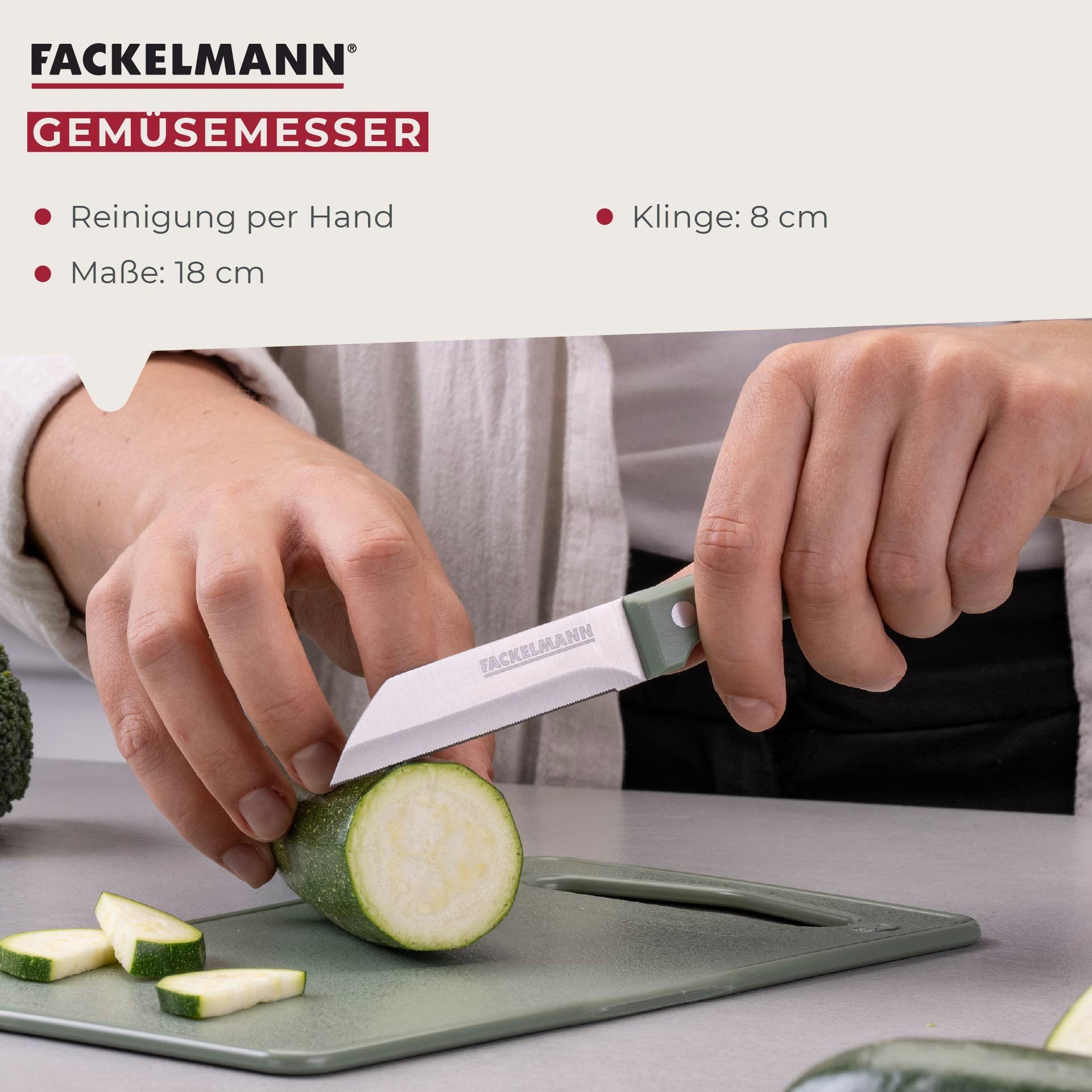 FACKELMANN Gemüsemesser Gemüsemesser, Küchenmesser, Obstmesser, Schneidemesser, Allzweckmesser