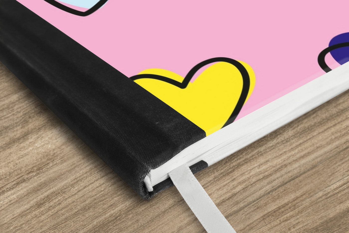 Thumbnail - MuchoWow Notizbuch Herzen - Valentinstag - Muster - Bunt, Notebook, Notizblock a5, Tagebuch, Journal Liniert