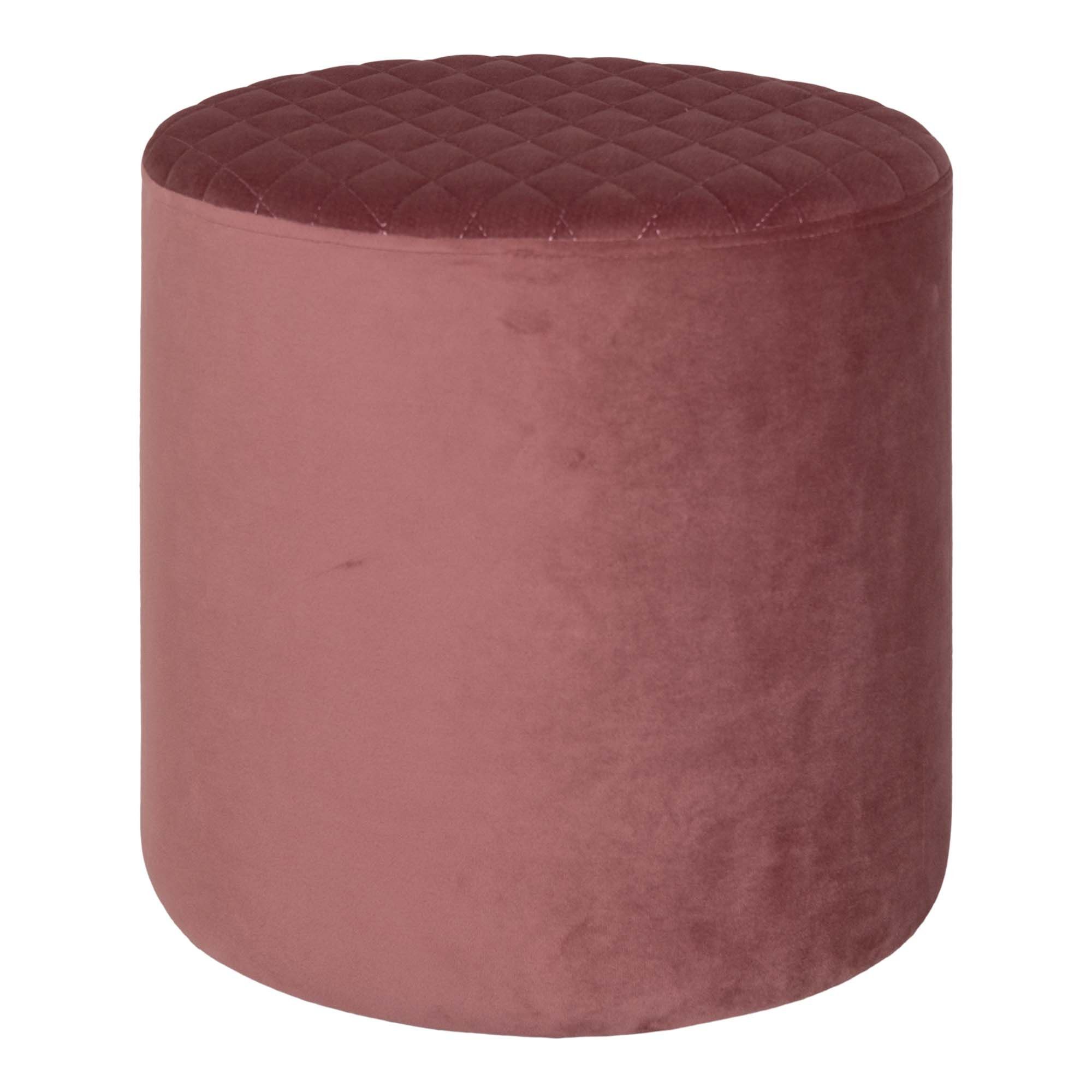 House Nordic Hocker House Nordic Pouf EJBY Rosa Samt