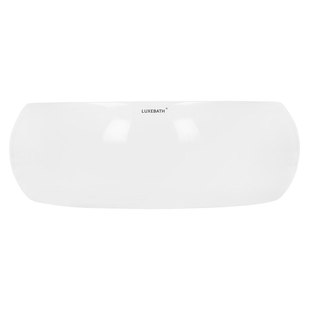 LuxeBath Waschbecken Aufsatzwaschbecken aus Keramik Handwaschbecken Wasserfall Waschtisch, Aufsatzwaschtisch Waschschale Rund Ø 350x120 mm Weiß Spülbecken