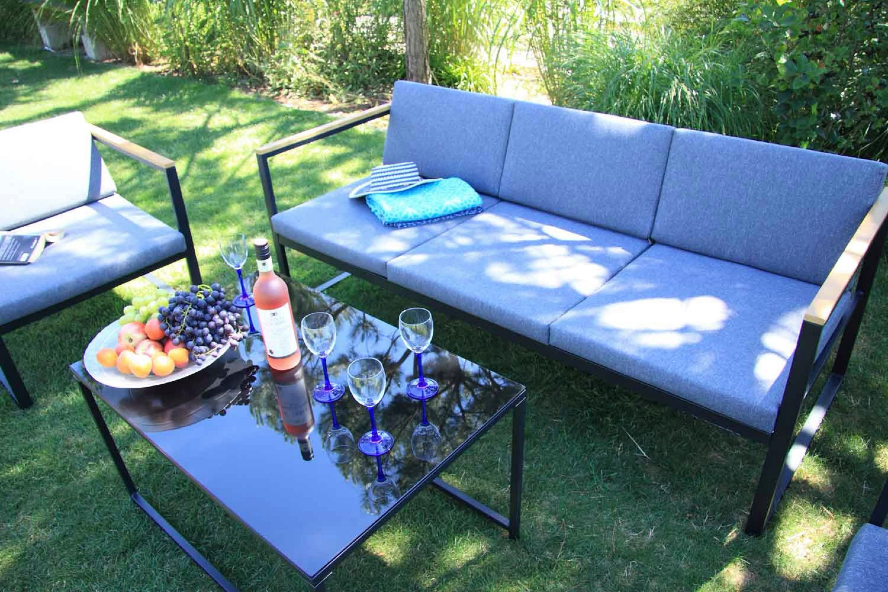 acamp Gartenlounge-Set 5-teilige Sitzgruppe Space mit Tisch & Ecktisch, (Gartenmöbel Set), Gartensofa, Möbelset, Lounge-Set mit Tisch