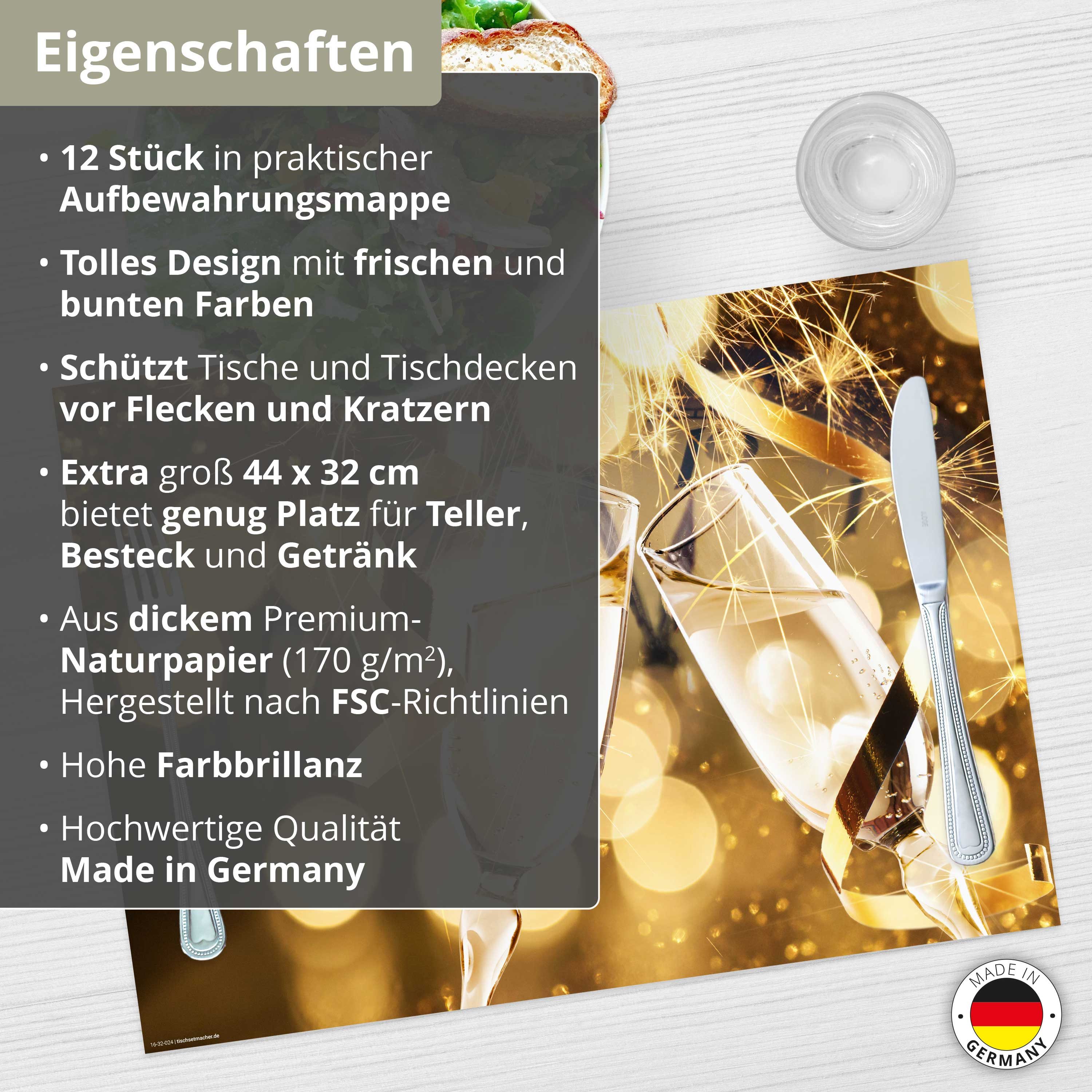 Tischsetmacher Platzset Tischsets I Platzsets - Silvester - Silvesterdeko, günstig online kaufen