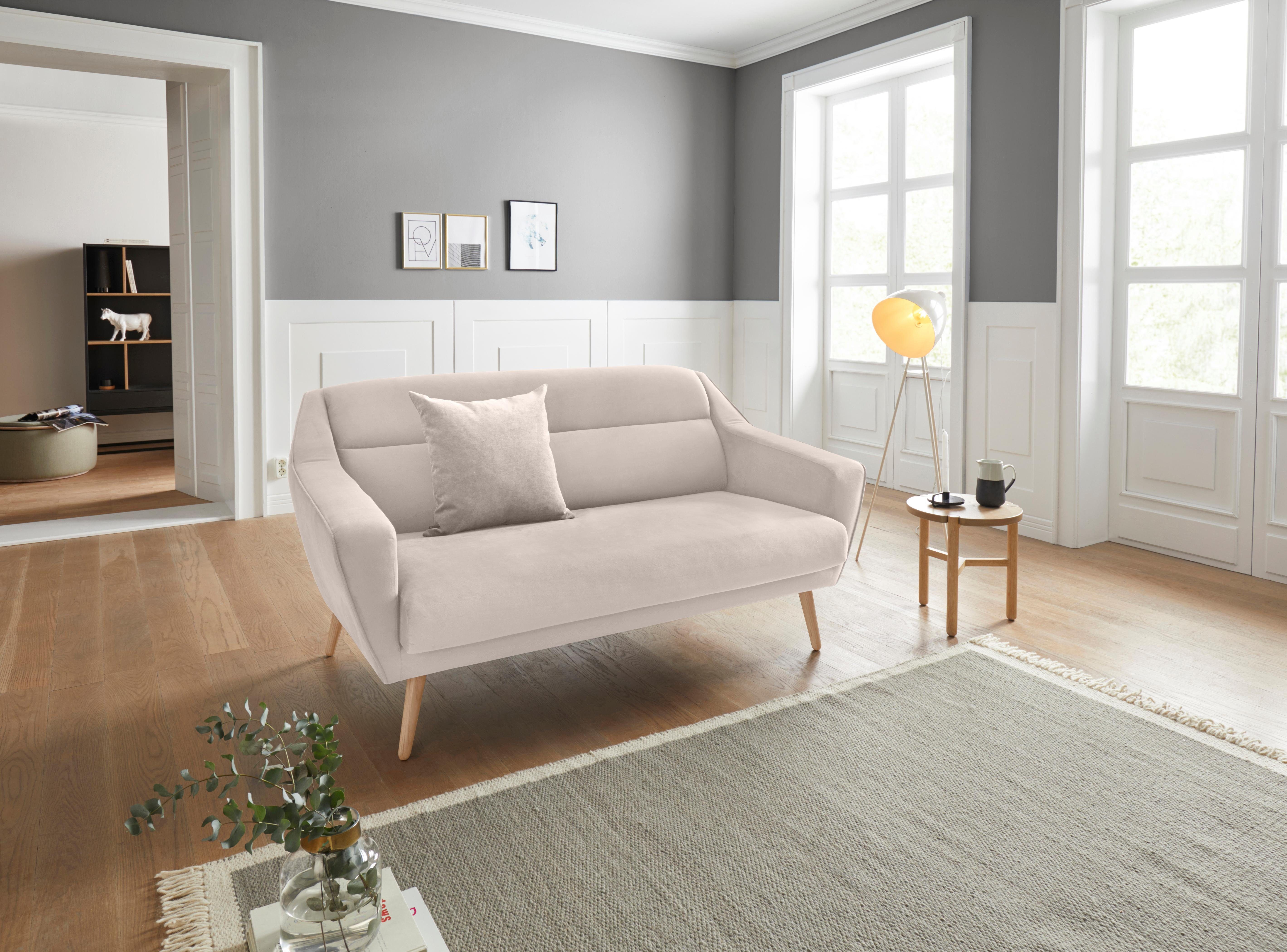 OTTO home 2-Sitzer Bille, mit Naht im Rückenkissen und Eiche-Beinen, Design by Morten Georgsen