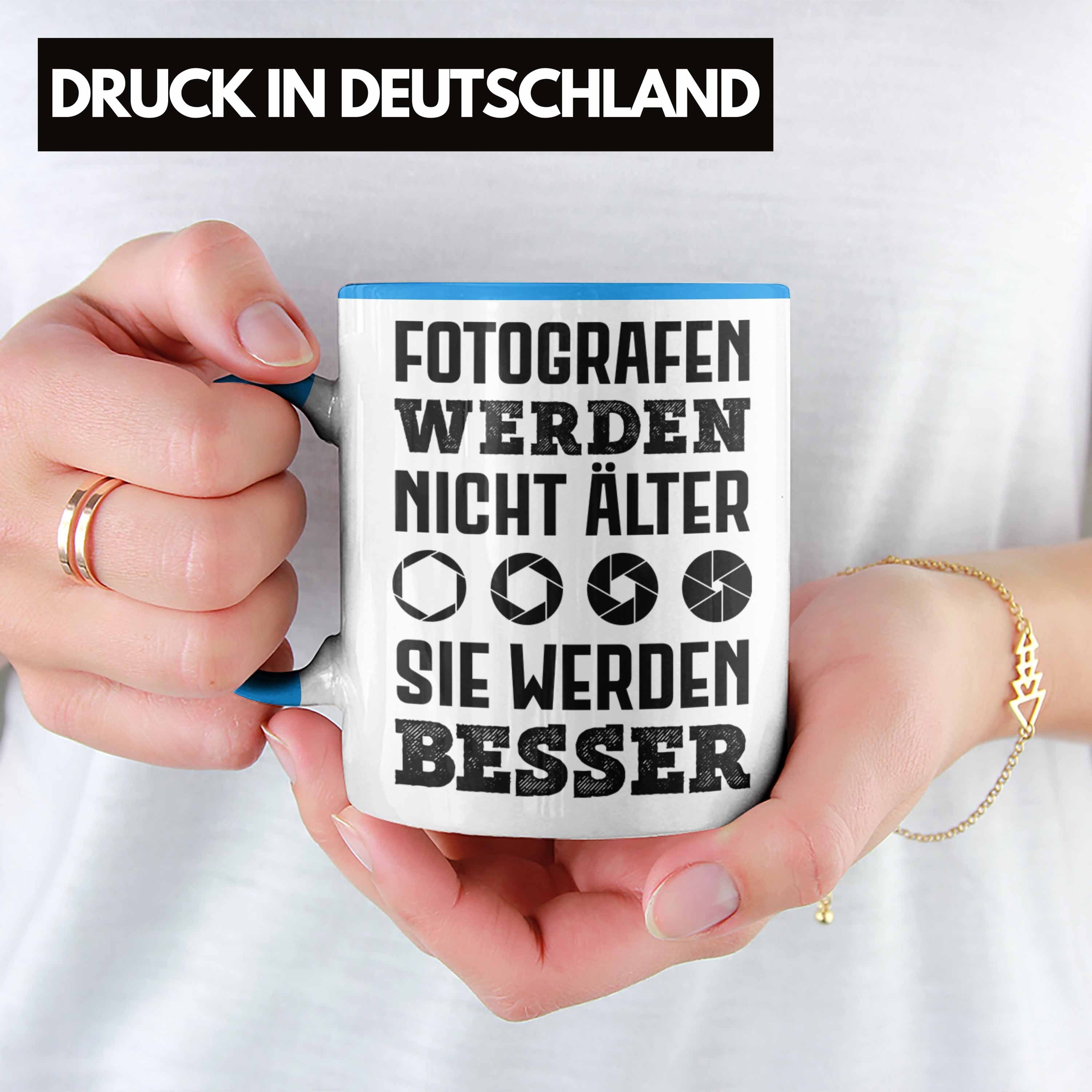 Trendation Tasse Trendation Tasse Kaffeetasse Lustiger Fotografie - Geschenkideen Fotograf Spruch Zubehör Blau Fotografieren Geschenk