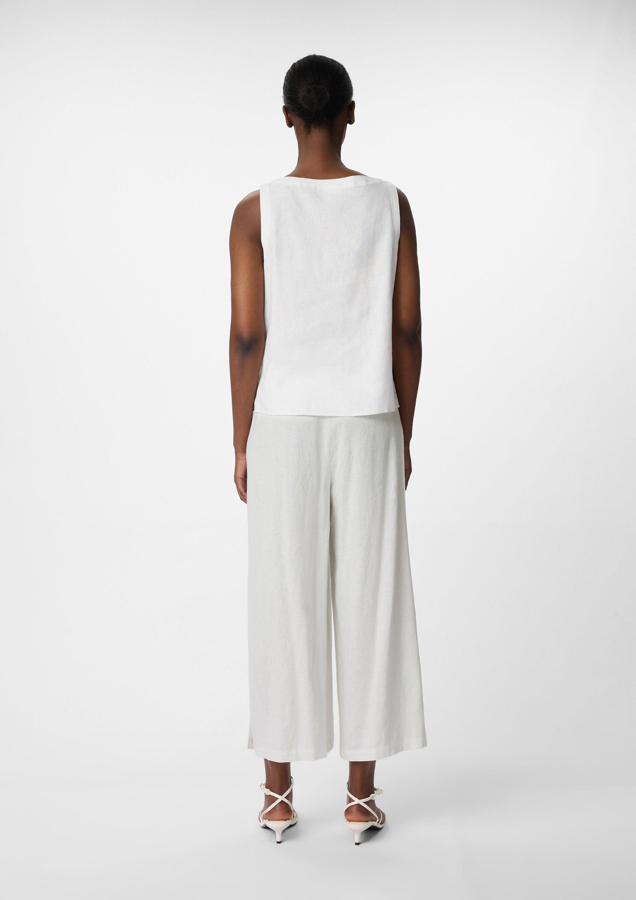 comma 7/8-Hose Hose Leichte Culotte aus Leinenmix mit Schlitzen