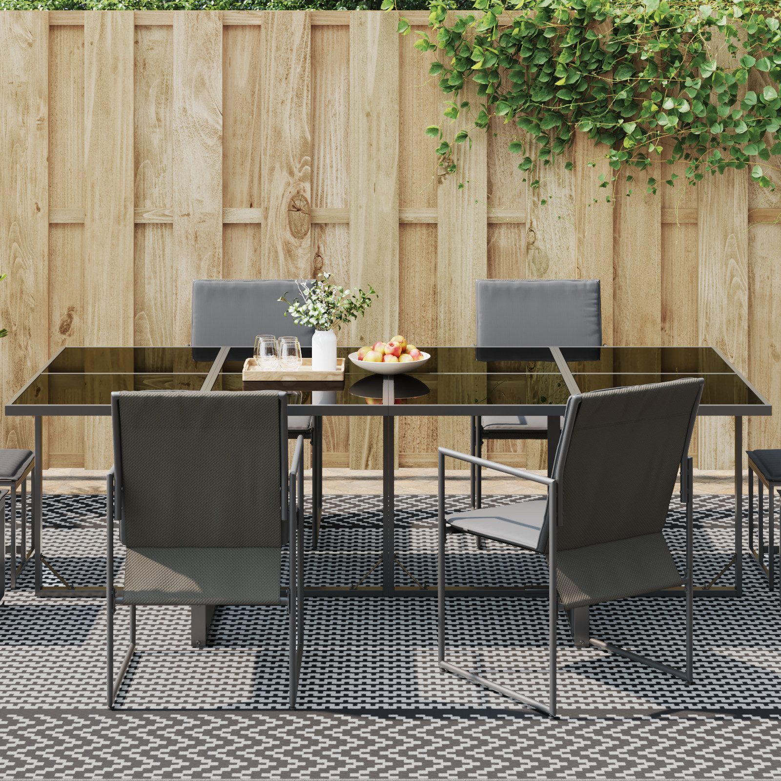 vidaXL Outdoorteppich Outdoor Teppich 'ARAKIL'Schwarz und günstig online kaufen