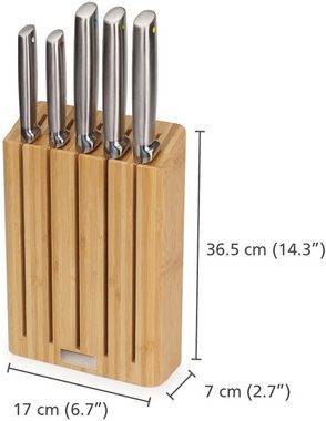 Joseph Joseph Messer-Set Elevate Steel Knives Bamboo (6-tlg), rutschfest, Bambus, japanischer Edelstahl
