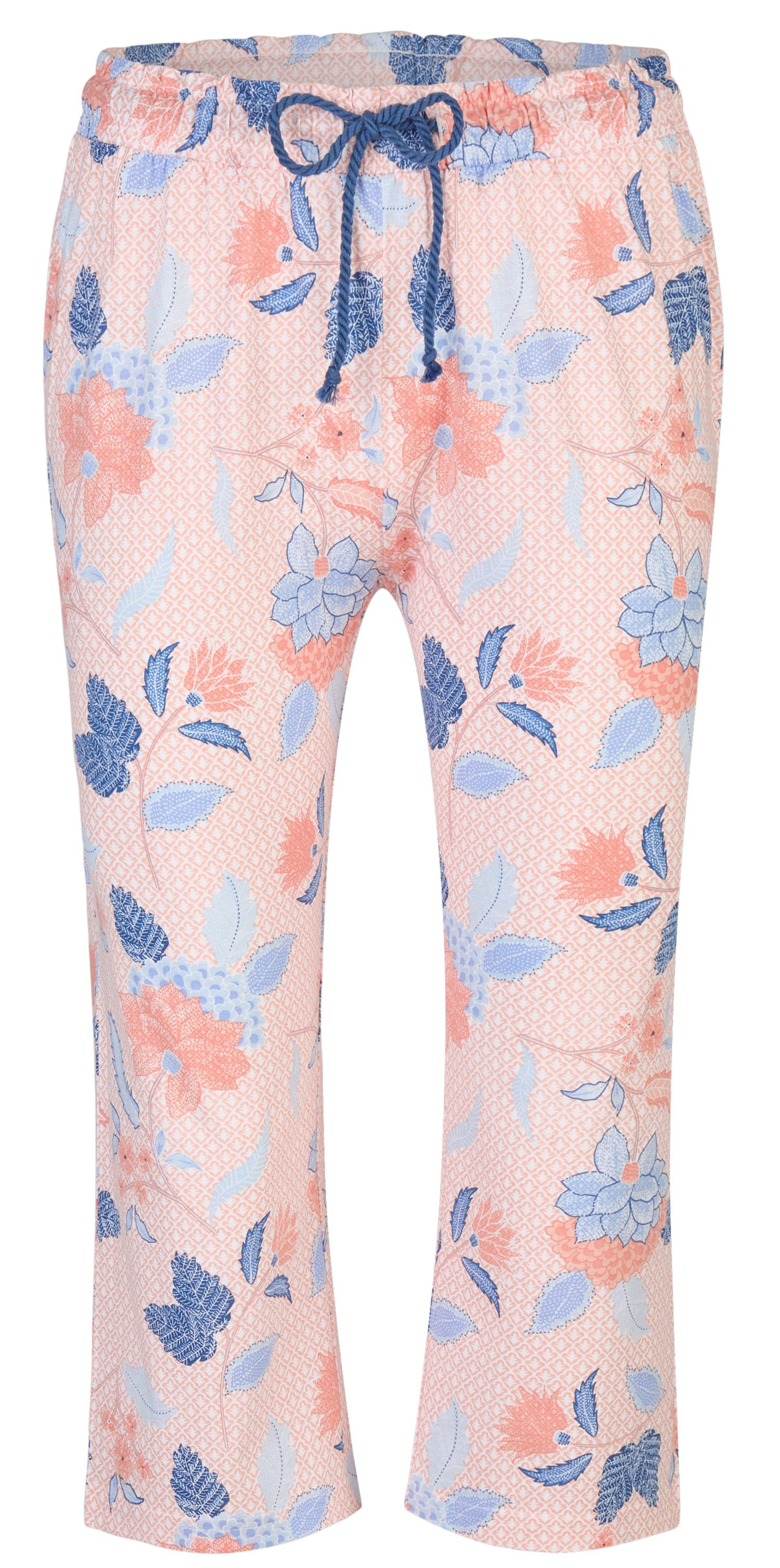By Louise Pyjamahose Damen Schlafanzughose Capri (1-tlg) Baumwolle