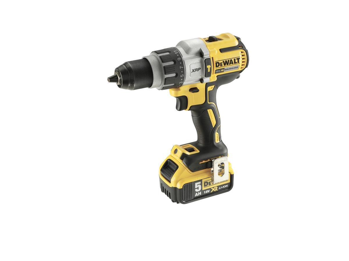 DeWalt Akku-Schlagbohrschrauber (BL) 18 V / 5 Ah, max. 2000 U/min, (Set), inkl. 2 Akkus und Ladegerät, in T STAK-Box