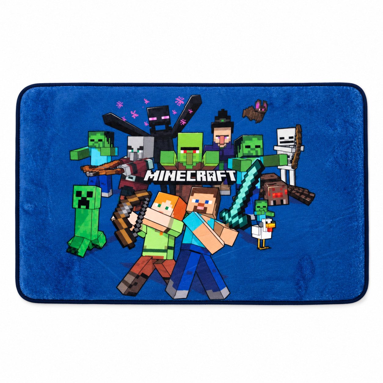 Minecraft Kinderteppich Minecraft Steve Alex Kinder Teppich Badvorleger Matte 40x60 cm, Rechteck