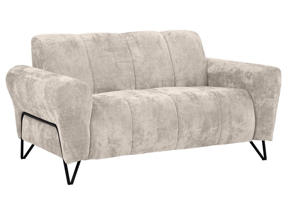 Beautysofa Sofa mit Metallbeine in Schwarz VOLARE, 2-Sitzer, viele Farbvarianten, ohne Schlaffunktion