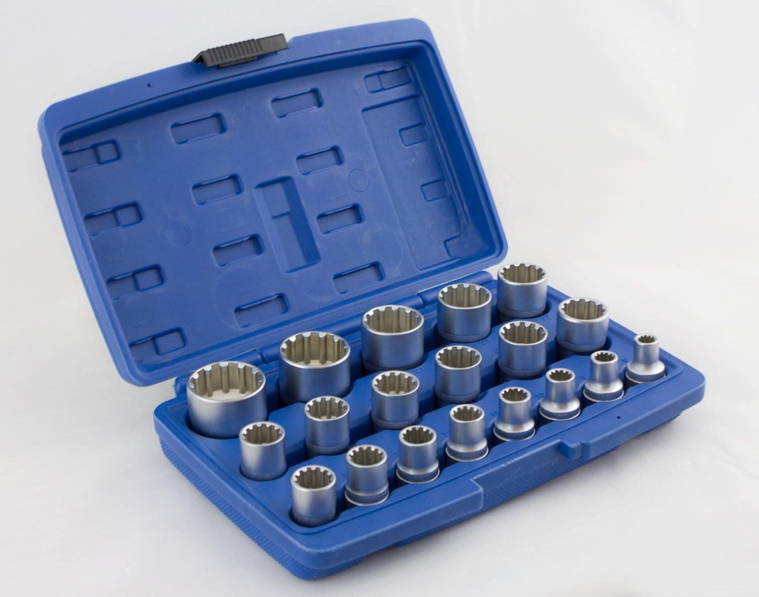 Falon-Tech Steckschlüssel Steckschlüssel Werkzeug Nusse Nuss Spline Vielzahn Satz Set 1/2"8-32 (19 St) – Bild 2 von 3