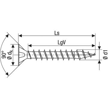 SPAX Schraube SPAX 1197000450353 Holzschraube 4.5 mm 35 mm T-STAR plus Edelstahl