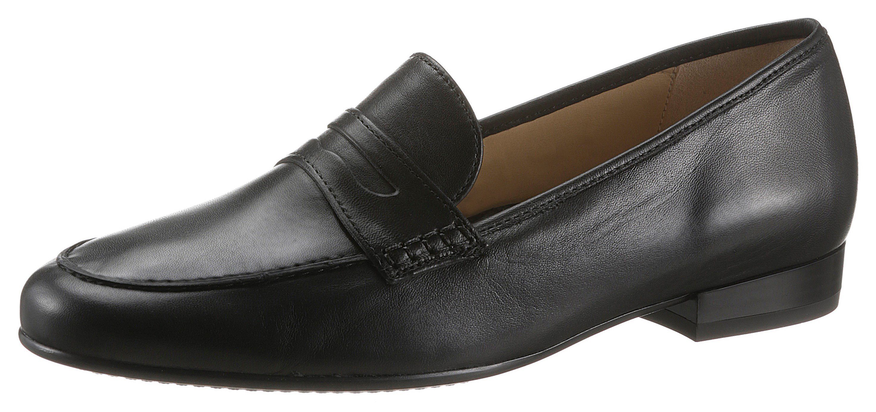 Schuhweite Form, in schmale schwarz KENT Ara eleganter Slipper