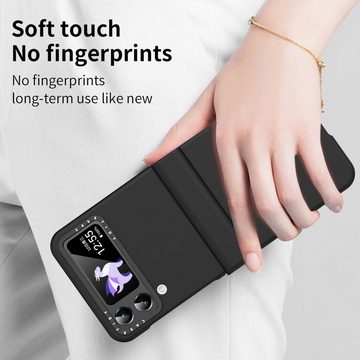 Wigento Handyhülle Für Samsung Galaxy Z Flip4 Skin Feel Handyhülle Cover Handy Tasche