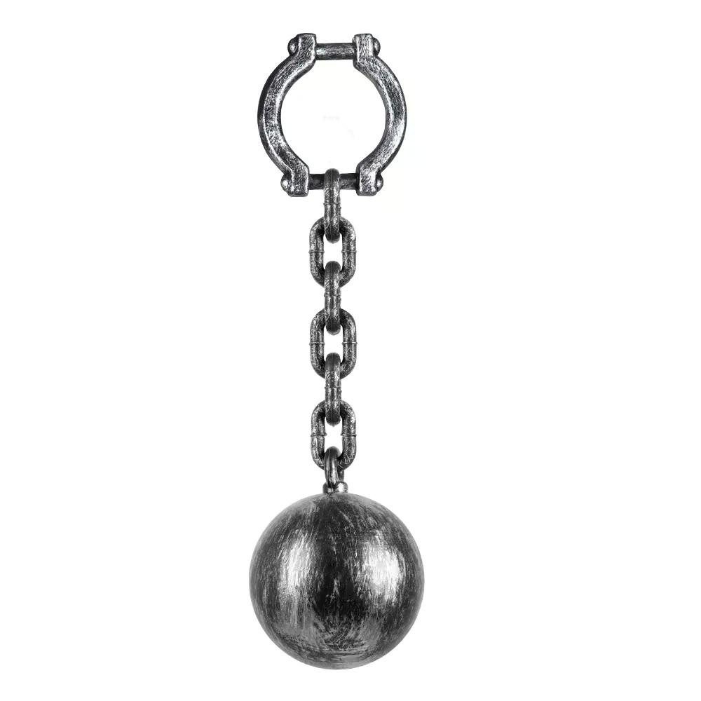 Boland Piraten-Kostüm Kugel mit Kette Deluxe 53 cm Kostüm-Accessoire Sträfling Gefangener, sorgt für Aufsehen und Lacher bei jedem Auftritt