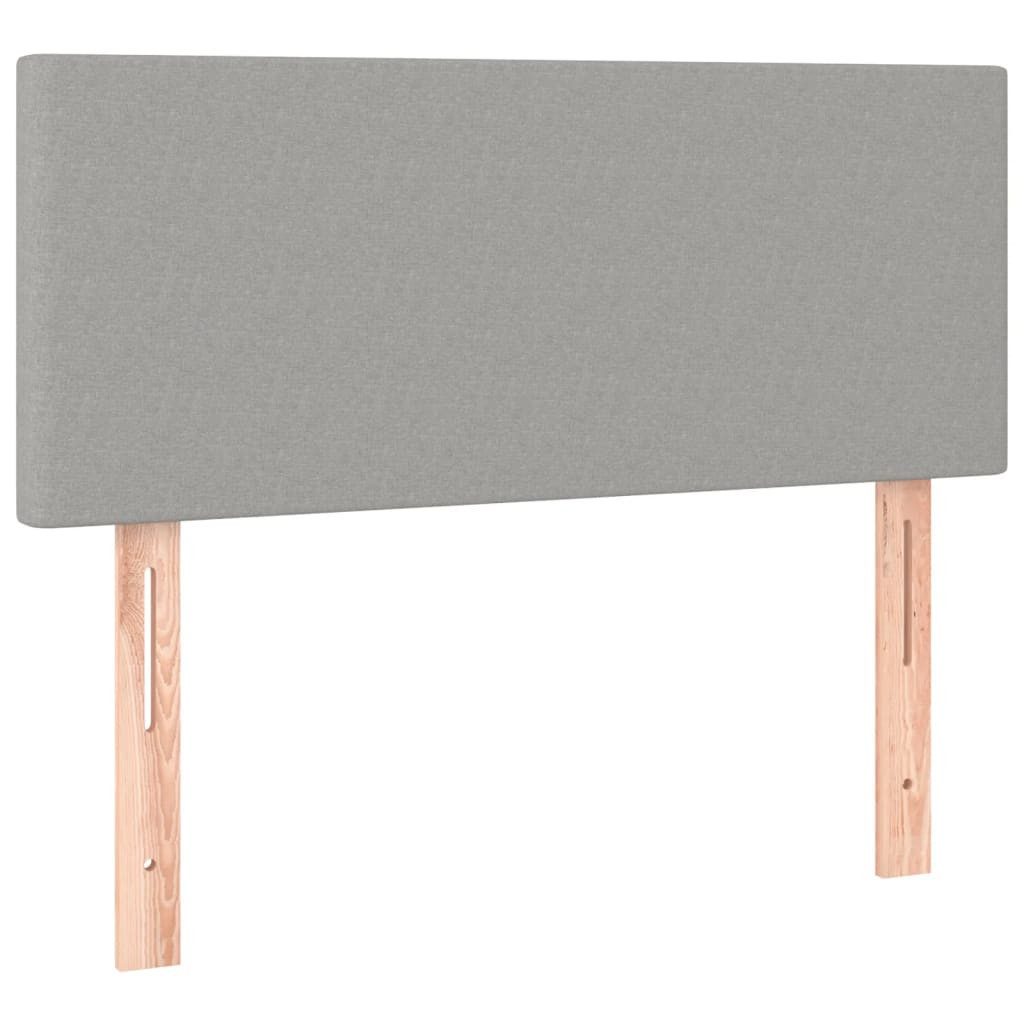 vidaXL Bett Kopfteil Hellgrau 90x5x78/88 cm Stoff (1-tlg)