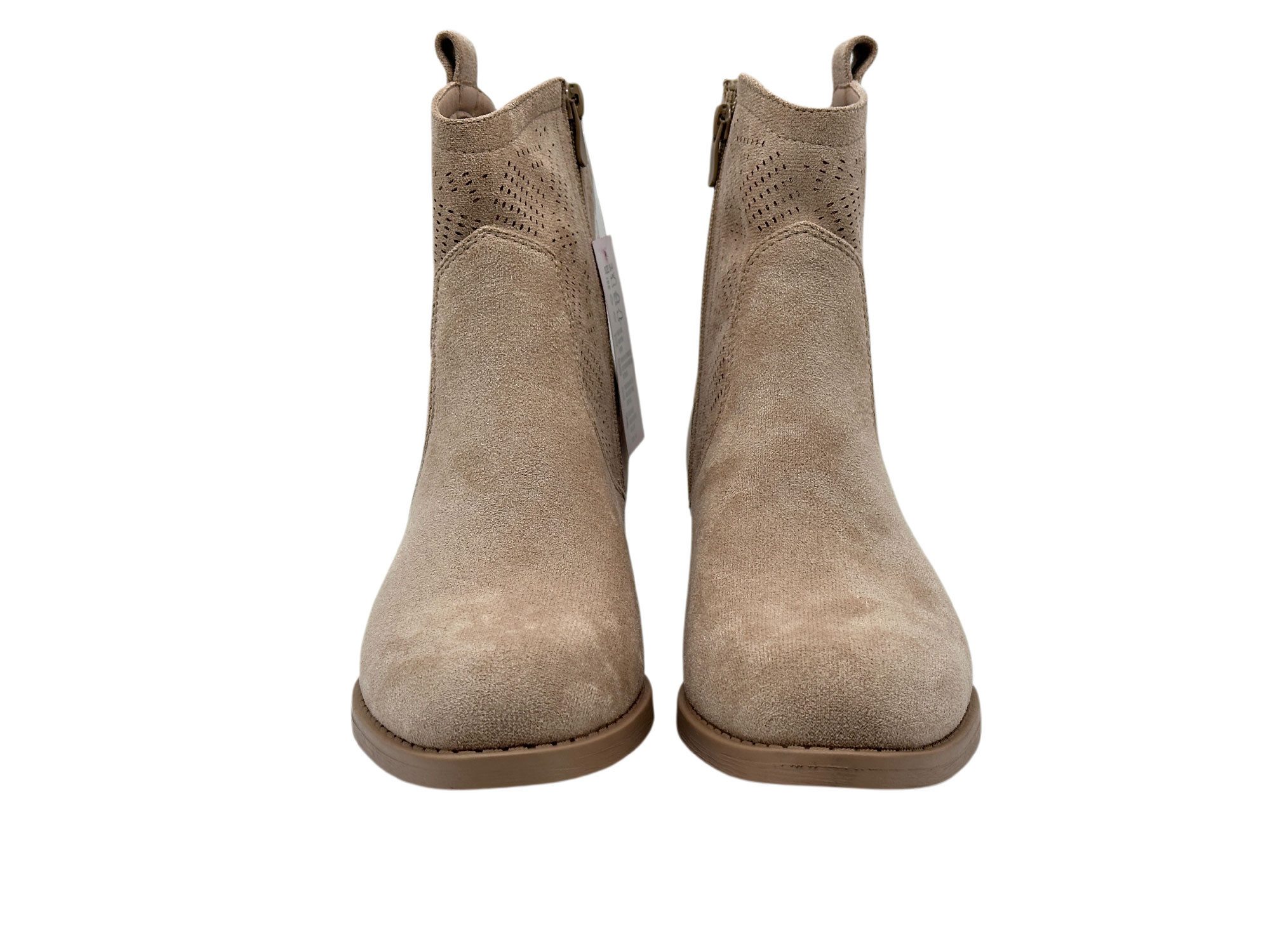 Nowaland Damen Western Stiefelette mit Lochmuster Stiefelette Modische Stiefelette im modernen Western-Look