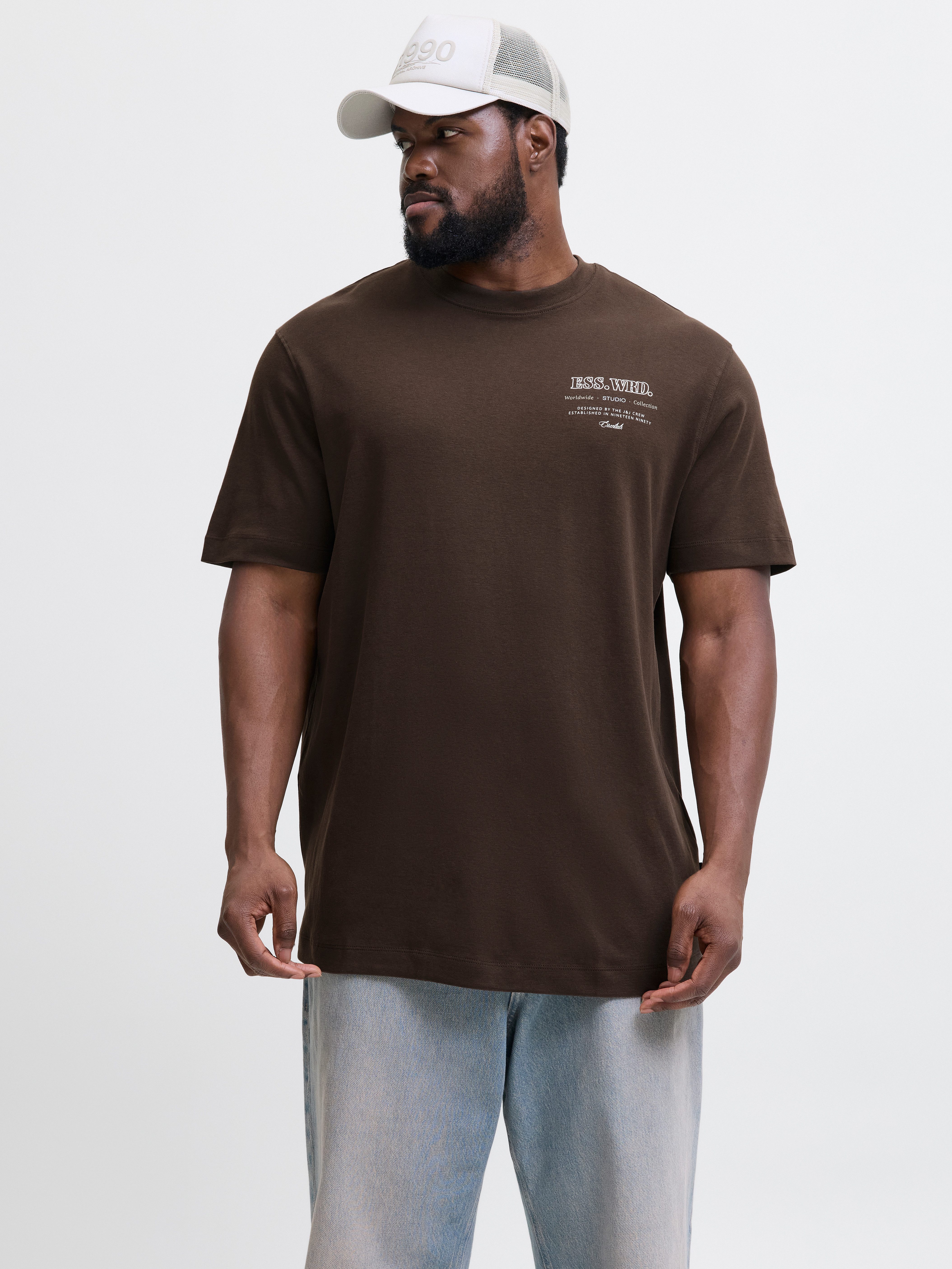 Jack & Jones PlusSize T-Shirt JJEURBAN EDGE STUDIO TEE SS SN PLS mit Logobr günstig online kaufen