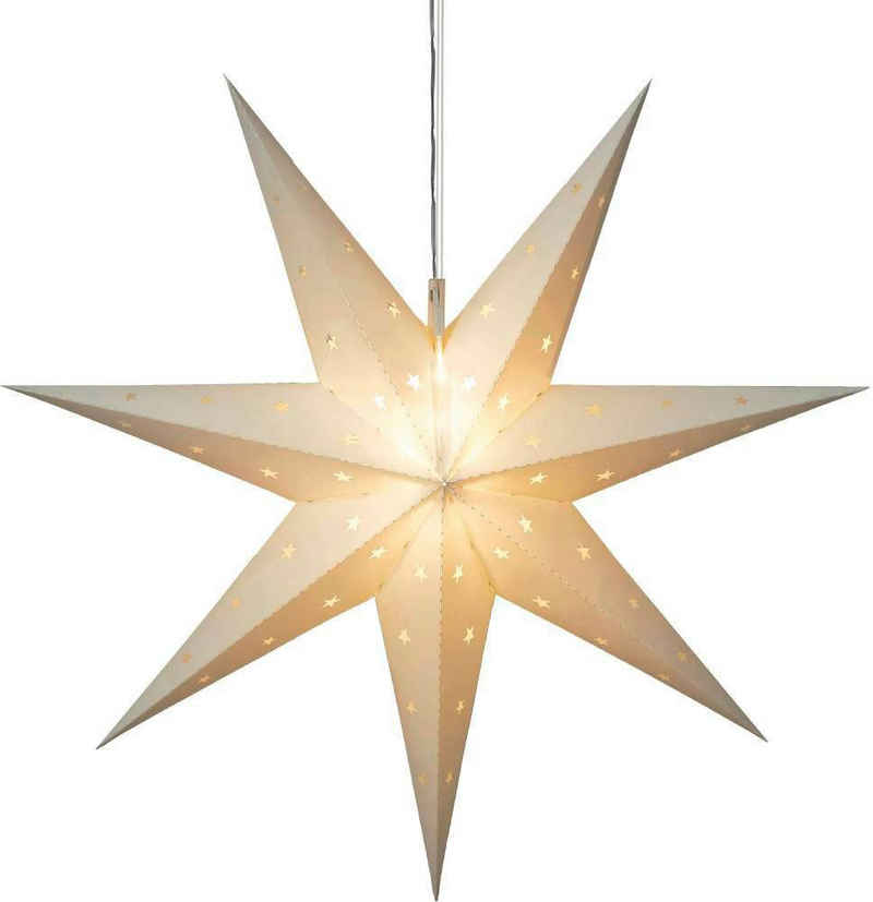EGLO LED Stern »ALICE«, weiß / L60 x H60 x B18 cm / LED Papierstern - Weihnachtsdeko - Weihnachten - Beleuchtung - Licht - Dekoration - Deko - Winter - Weihnachtsstern - Stern zum Aufhängen - Fensterdeko