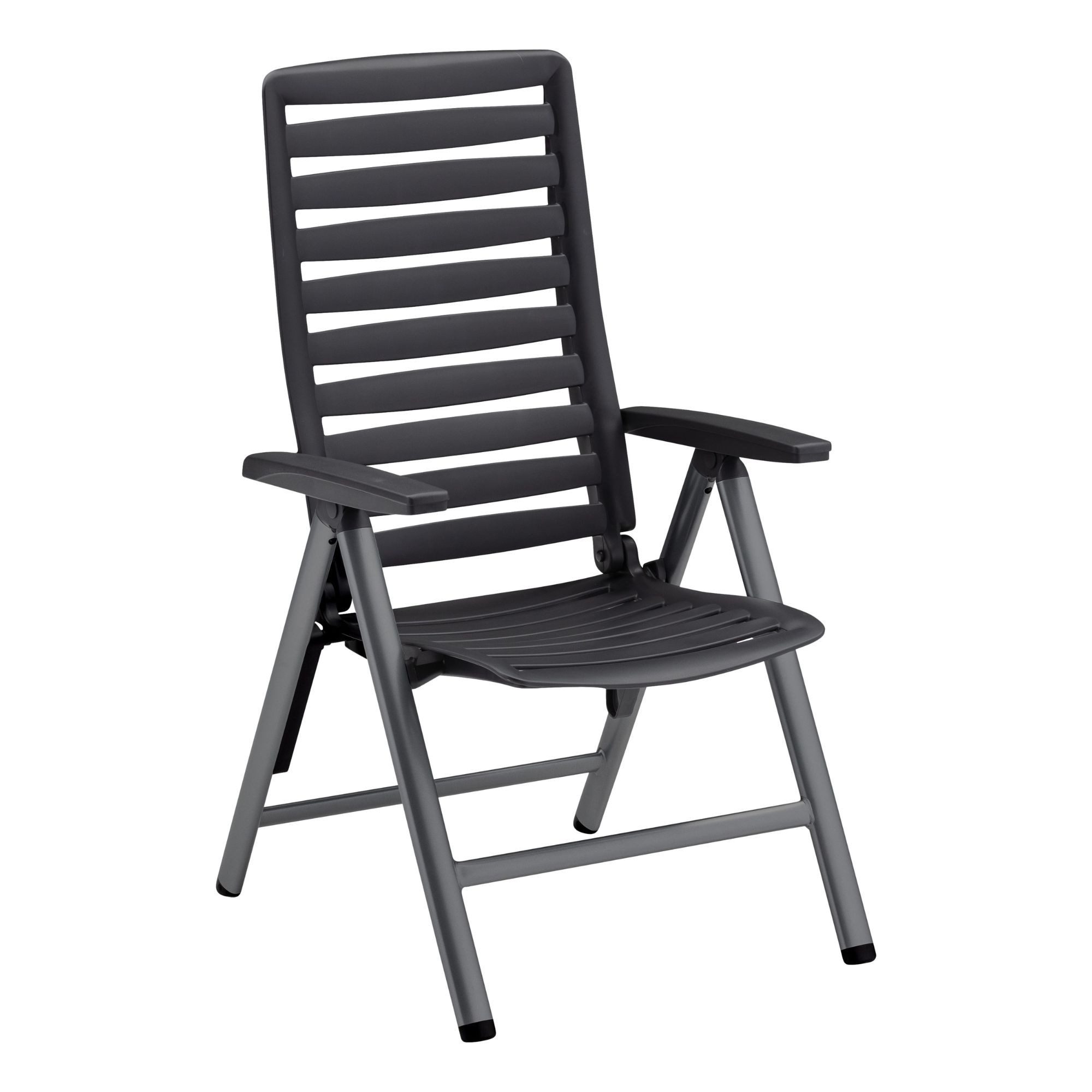 KETTLER Gartenstuhl Kettler Multipositionssessel WAVE Klappsessel Grau Anthrazit