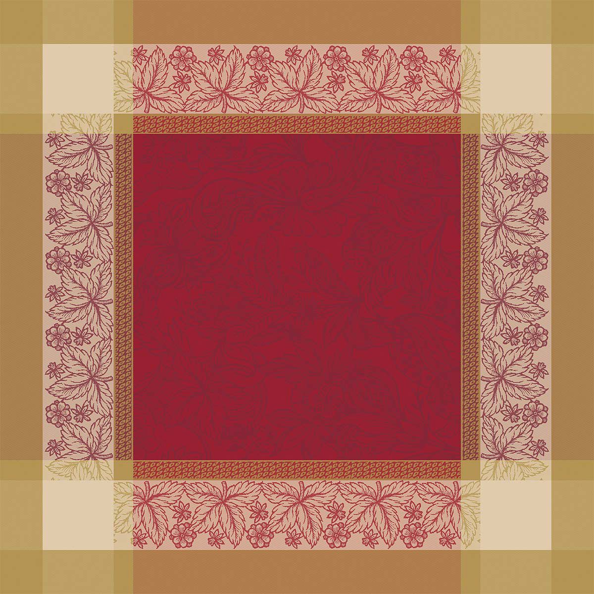 Garnier Thiebaut Stoffserviette Servietten (4x Set) Alexandria Rubis 54x54 cm, (4 St)