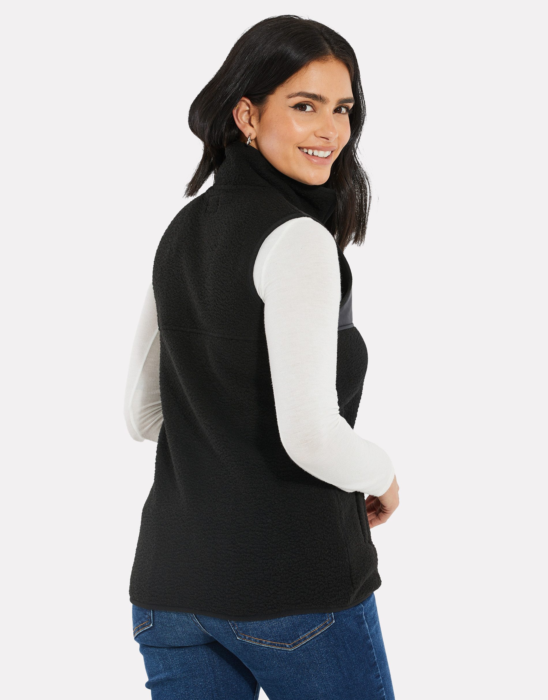 Threadbare Fleeceweste THB Harold Zip Through Fleece Gillet (1-tlg) mit hohem Kragen