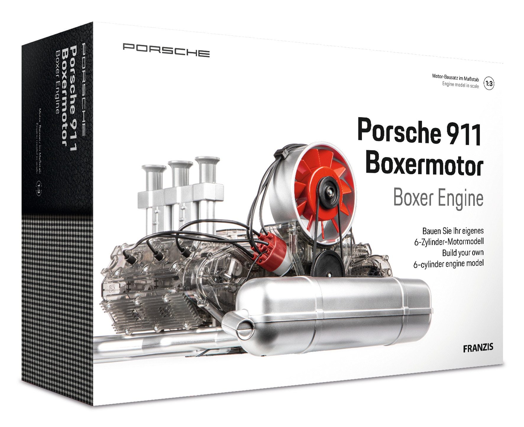 Franzis Modellbausatz Porsche 911 Boxermotor, Motorbausatz im Maßstab 1:3