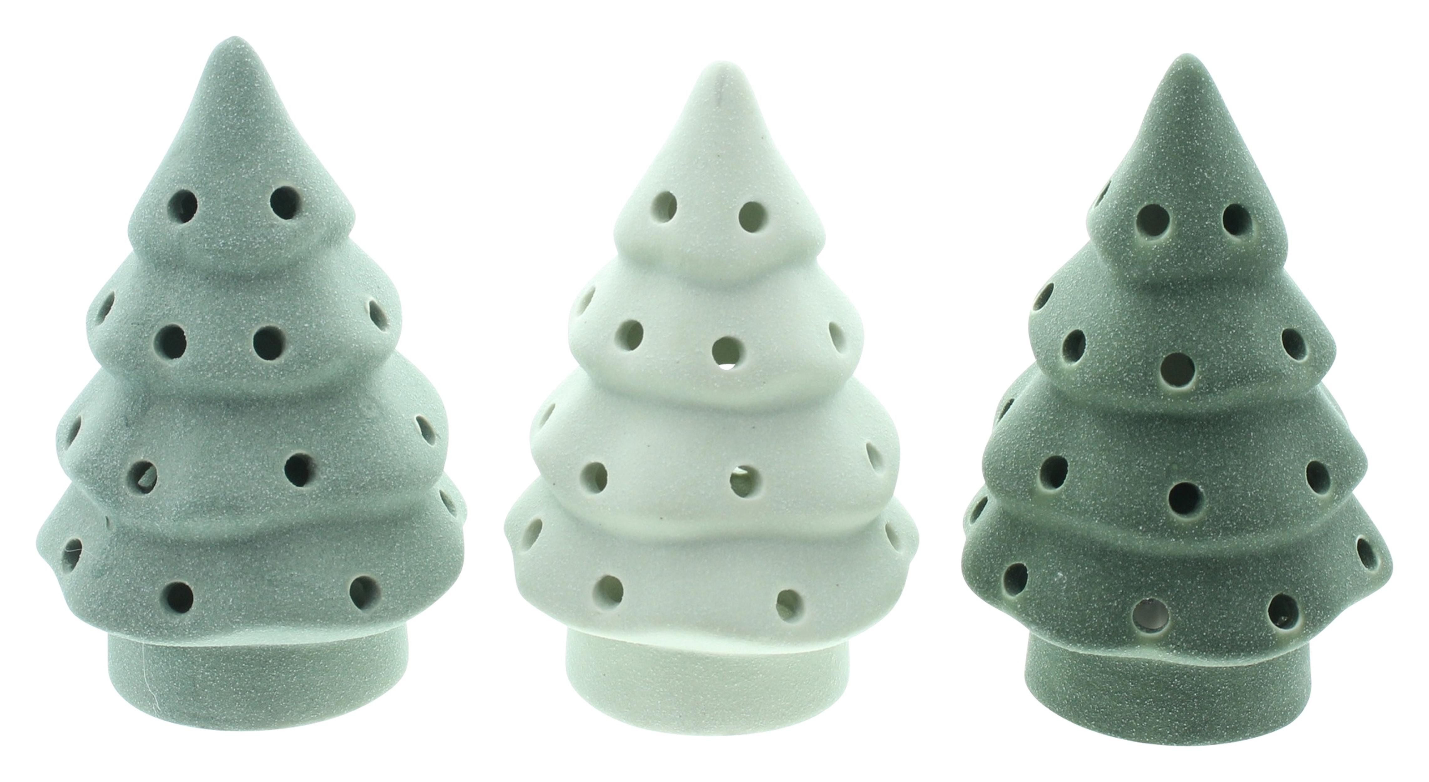 LED Dekoobjekt LED-Tanne "Green Shades", 3er Set