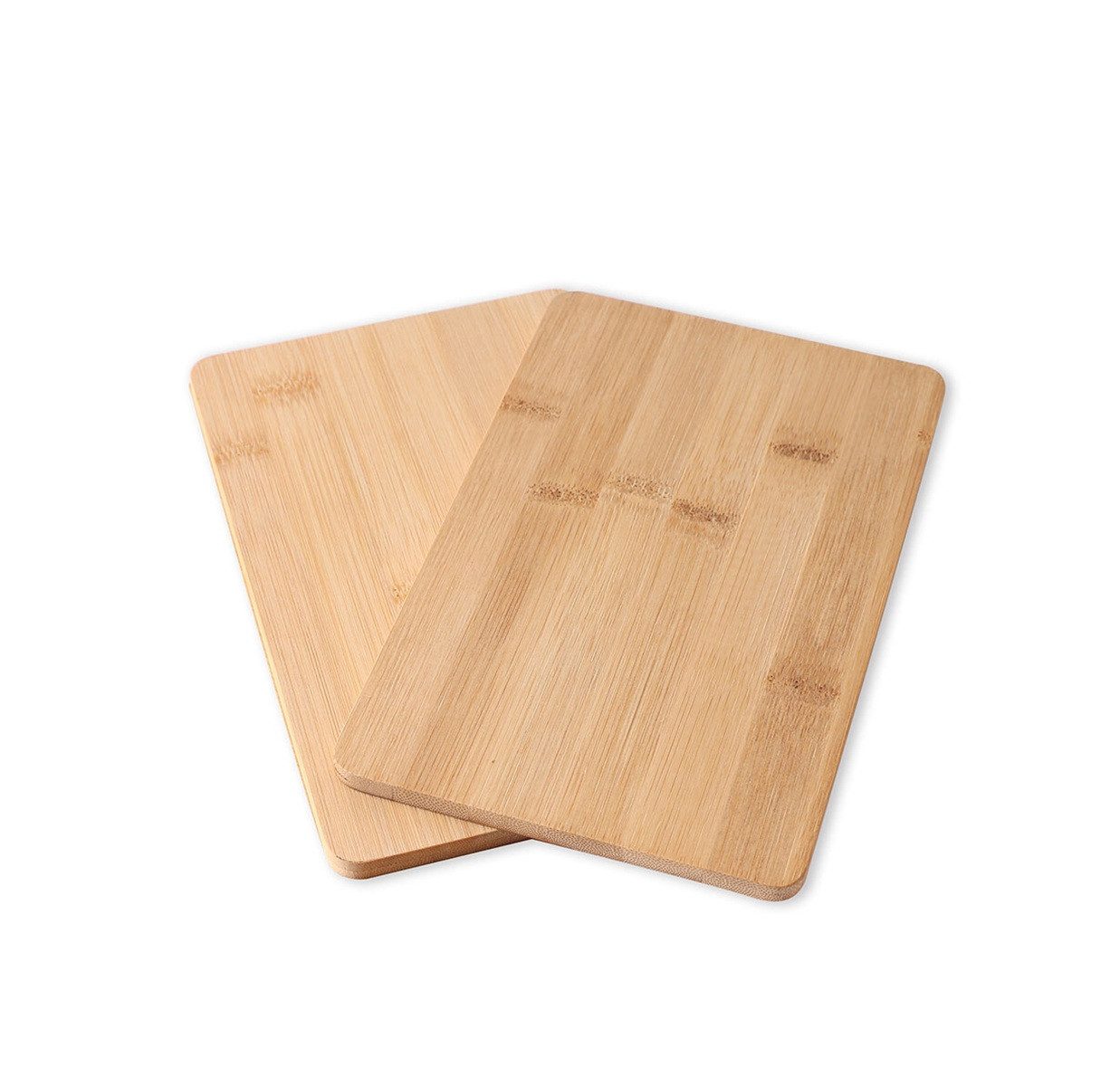 Michelino Schneidebrett 2-teiliges Bambus Schneidebrett-Set - 22 x 14 cm, Bambus, (2-St)