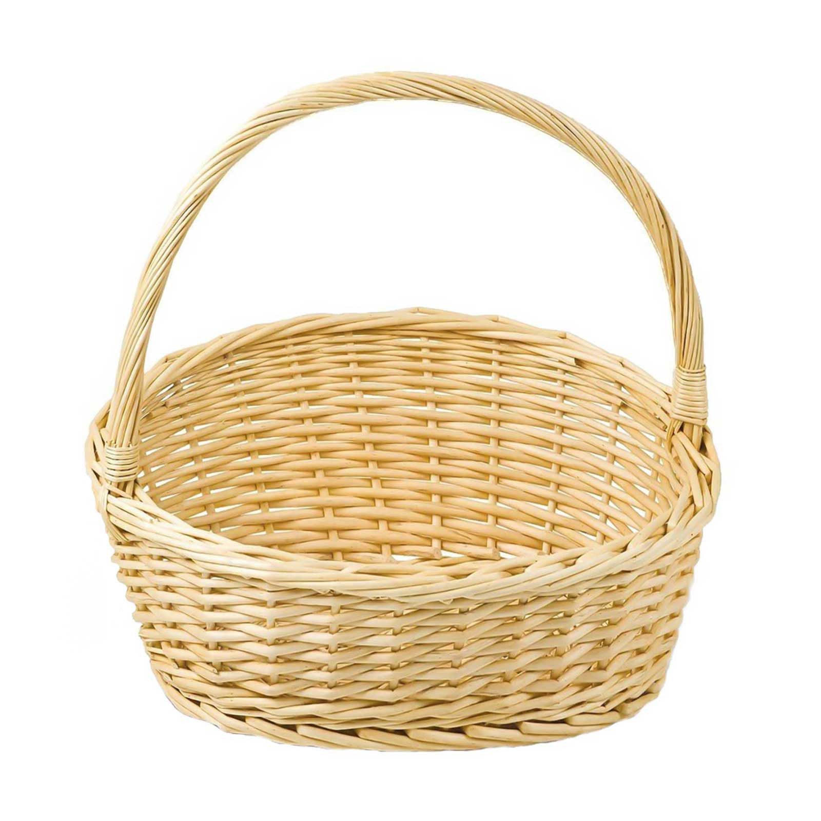 maDDma Dekokorb 1 Geschenkkorb Natur ohne Holzwolle Präsentkorb Weidenkorb (Einzeln, 1 St), Weide - ca. 40 x 35 x 13 / 39 cm