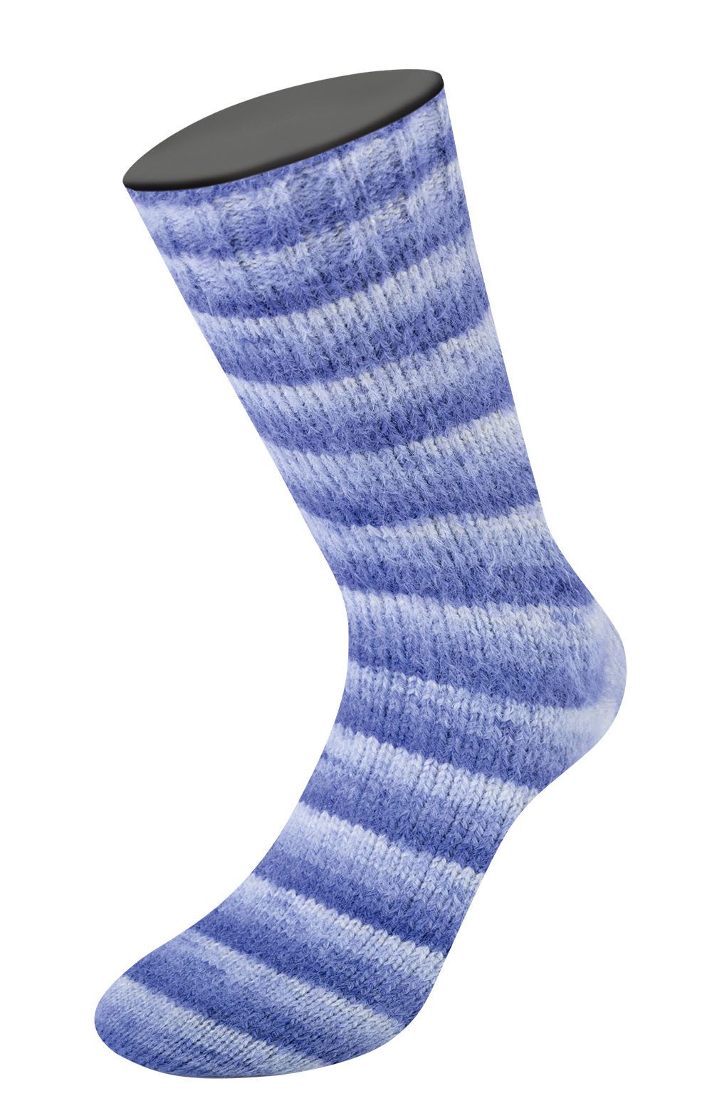 LANA GROSSA Meilenweit 100 g COSY SOCKS SOFT STRIPES Häkelwolle, 400 m (Flauschige Sockenwolle mit Merinowolle mit besonderem Druckeffekt, waschmaschinenfest),  – Bild 2 von 2
