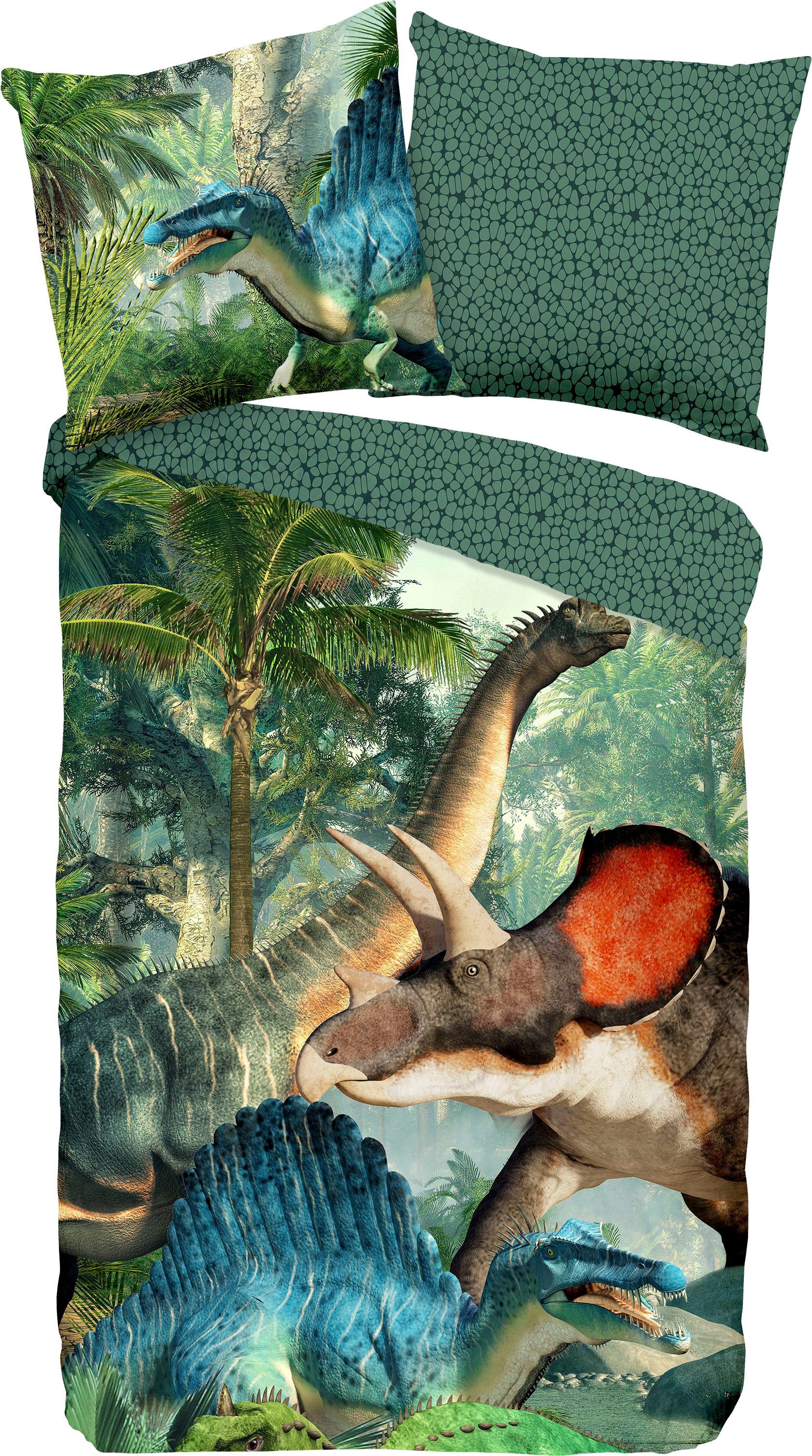 good morning Kinderbettwäsche Jurassic, Renforcé, 2 teilig, Baumwolle, 135x günstig online kaufen