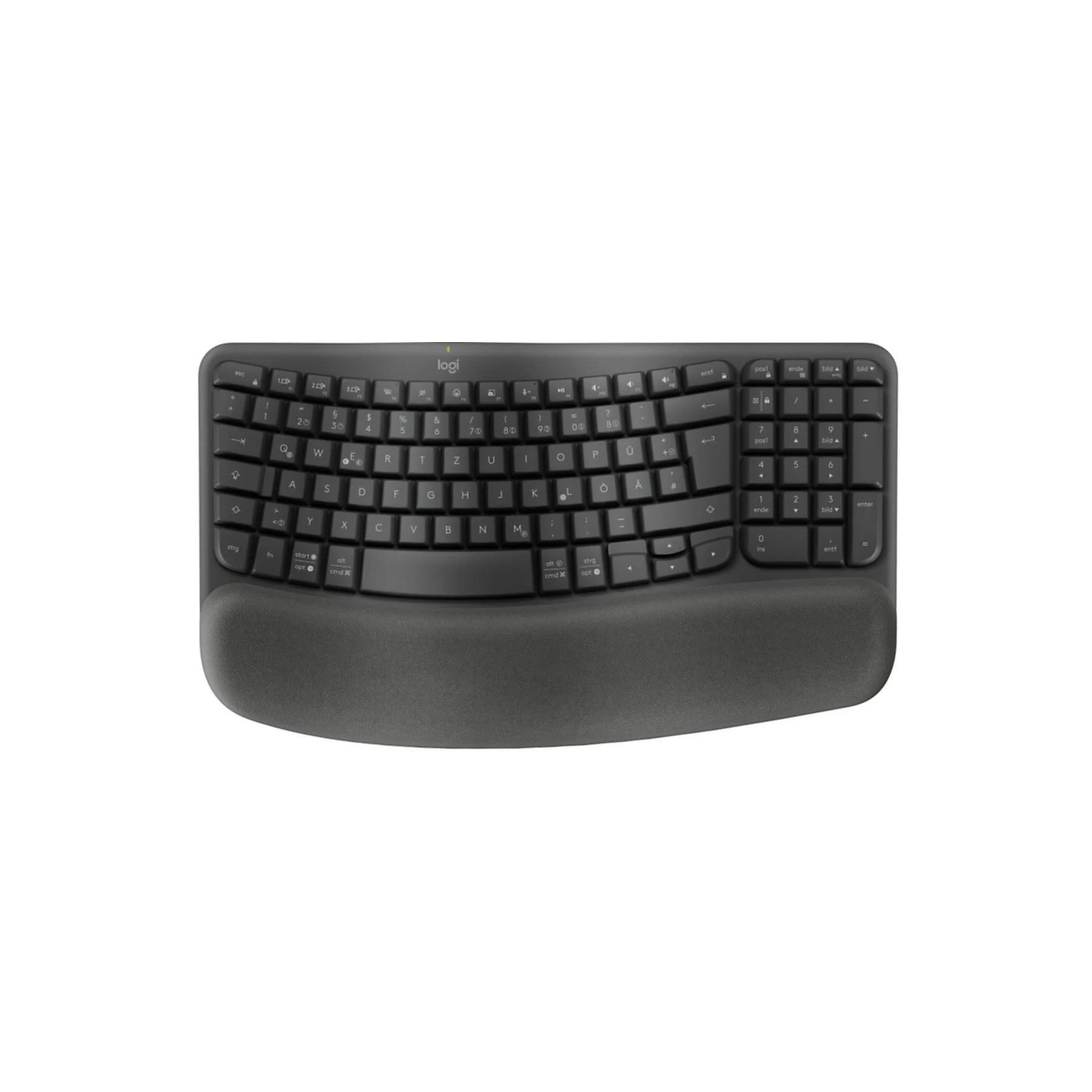 Logitech Wave Keys Ergonomische Kabellose Tastatur Bluetooth Logi Bolt ergonomische Tastatur