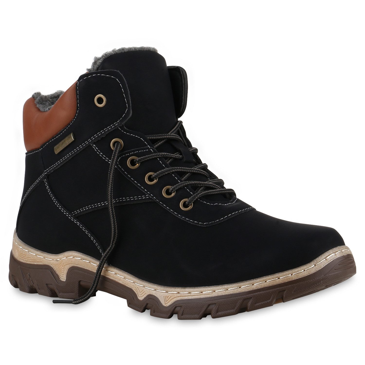 VAN HILL 841505 Winterboots Herren Warm Gefüttert Winter Boots Stiefelette günstig online kaufen