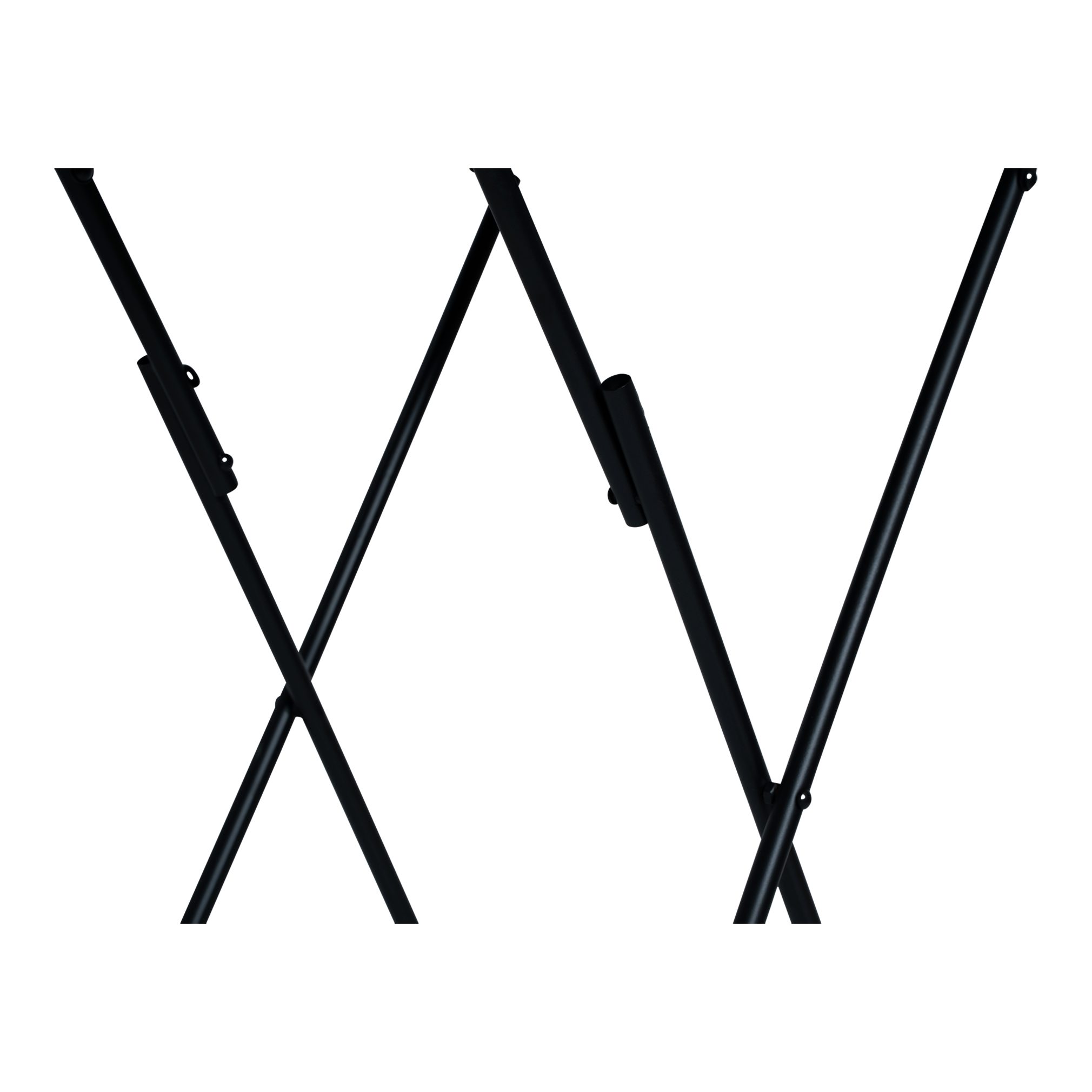 Lesli Living Tabletttisch Tabletttisch Beistelltisch schwarz Bambus 69,5 cm