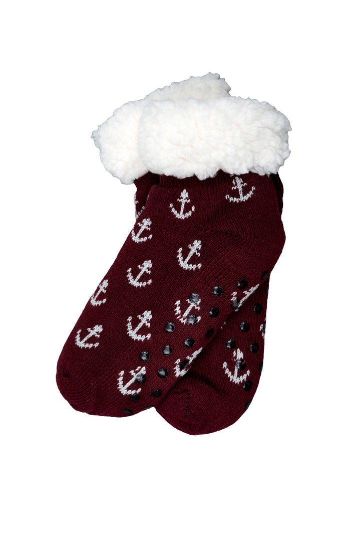 Beauty Thinxx Norwegersocken Kurze Hüttensöckchen "Anker" (Ein Paar Socken, 2 Socken) Dein Antistress-Accessoire für wahre Winter Wohlfühlmomente. Berry | Socken