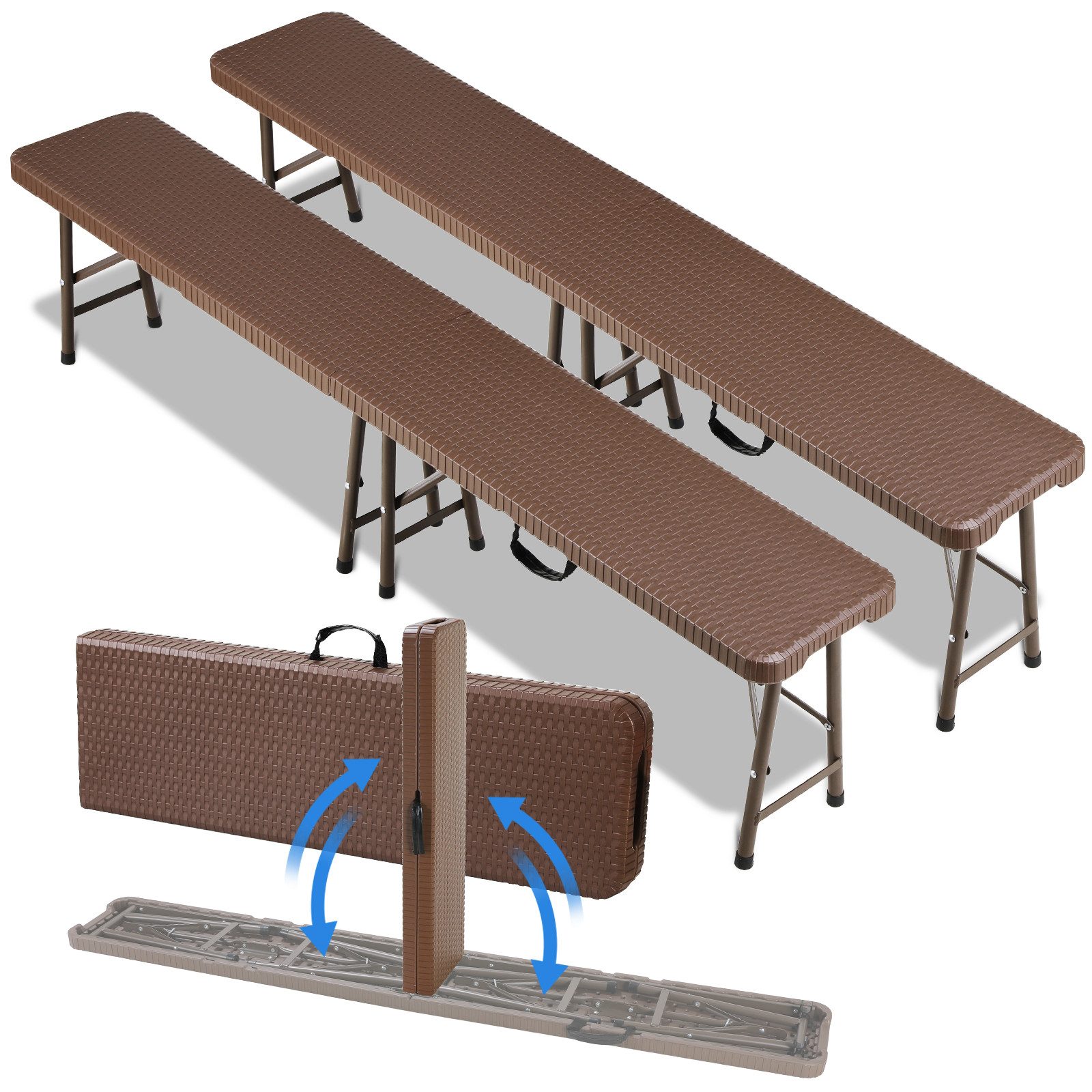 TLGREEN Bierzeltgarnitur, Klappbank Garten, Wetterfest, (Partybank aus HDPE günstig online kaufen
